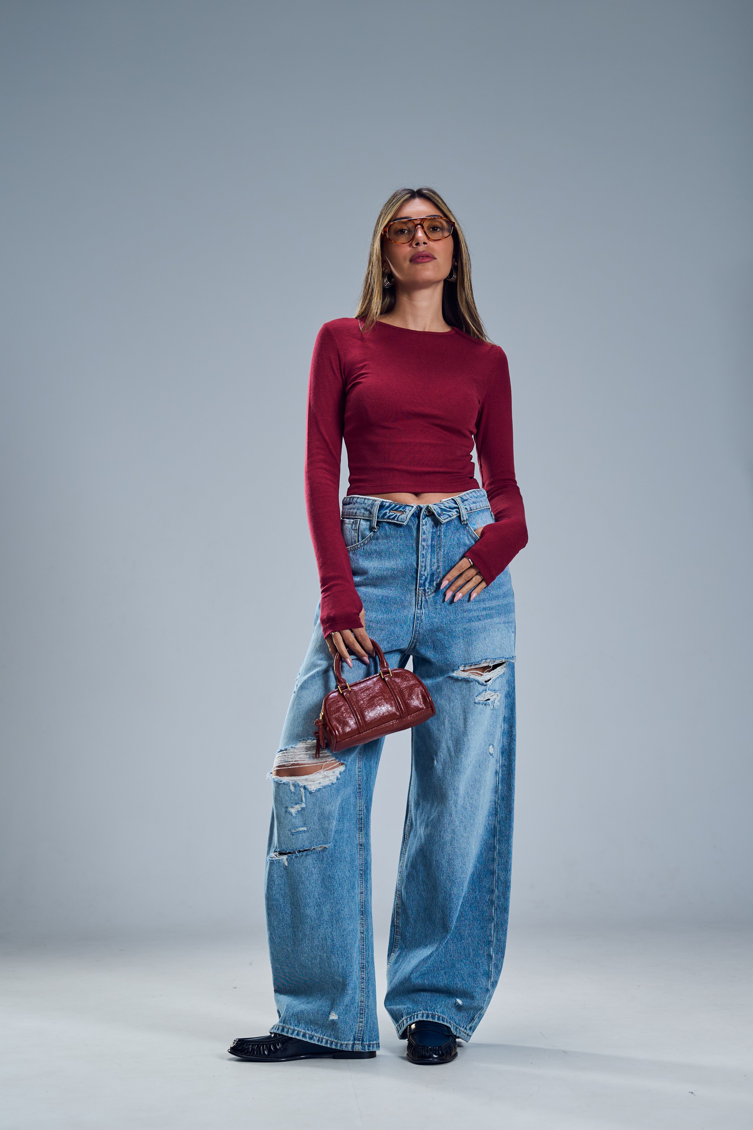 מכנס ג׳ינס שרי בהיר