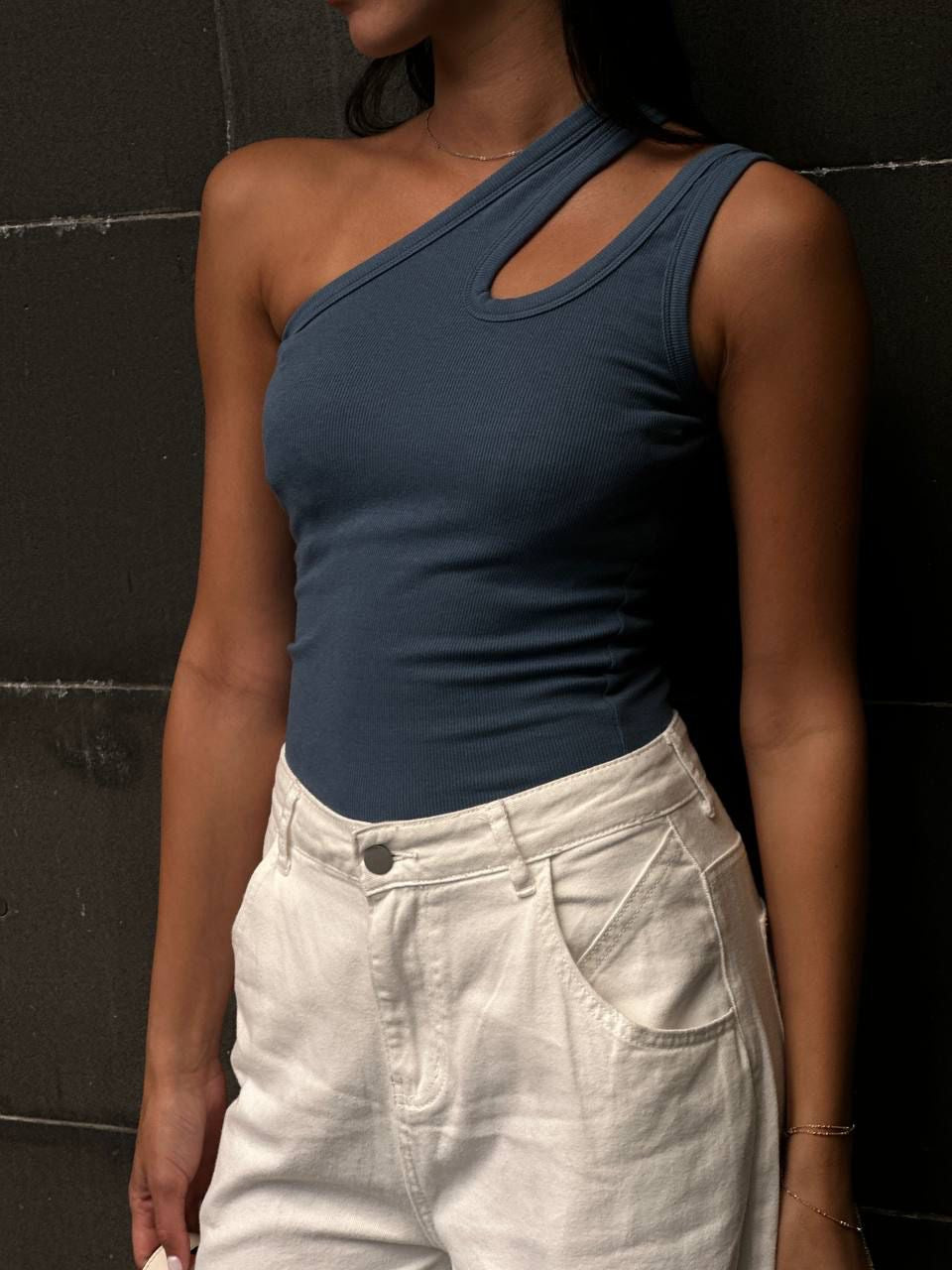 גופיית גפן כחול