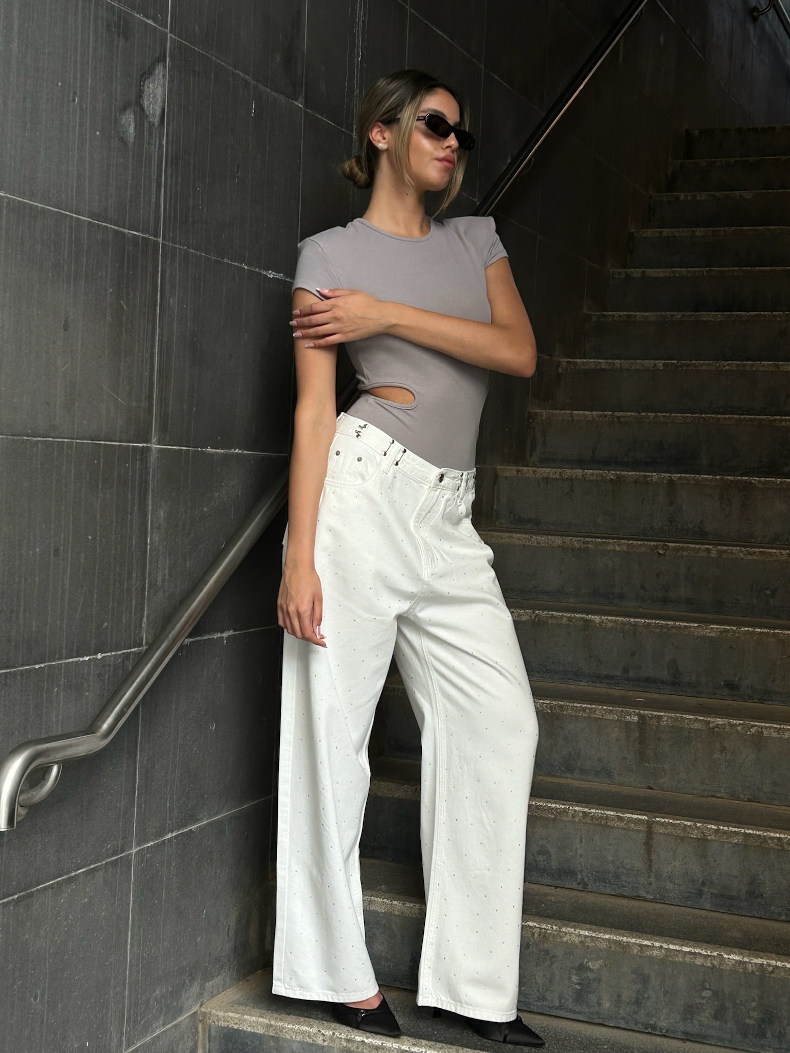 בגד גוף תיאה אפור