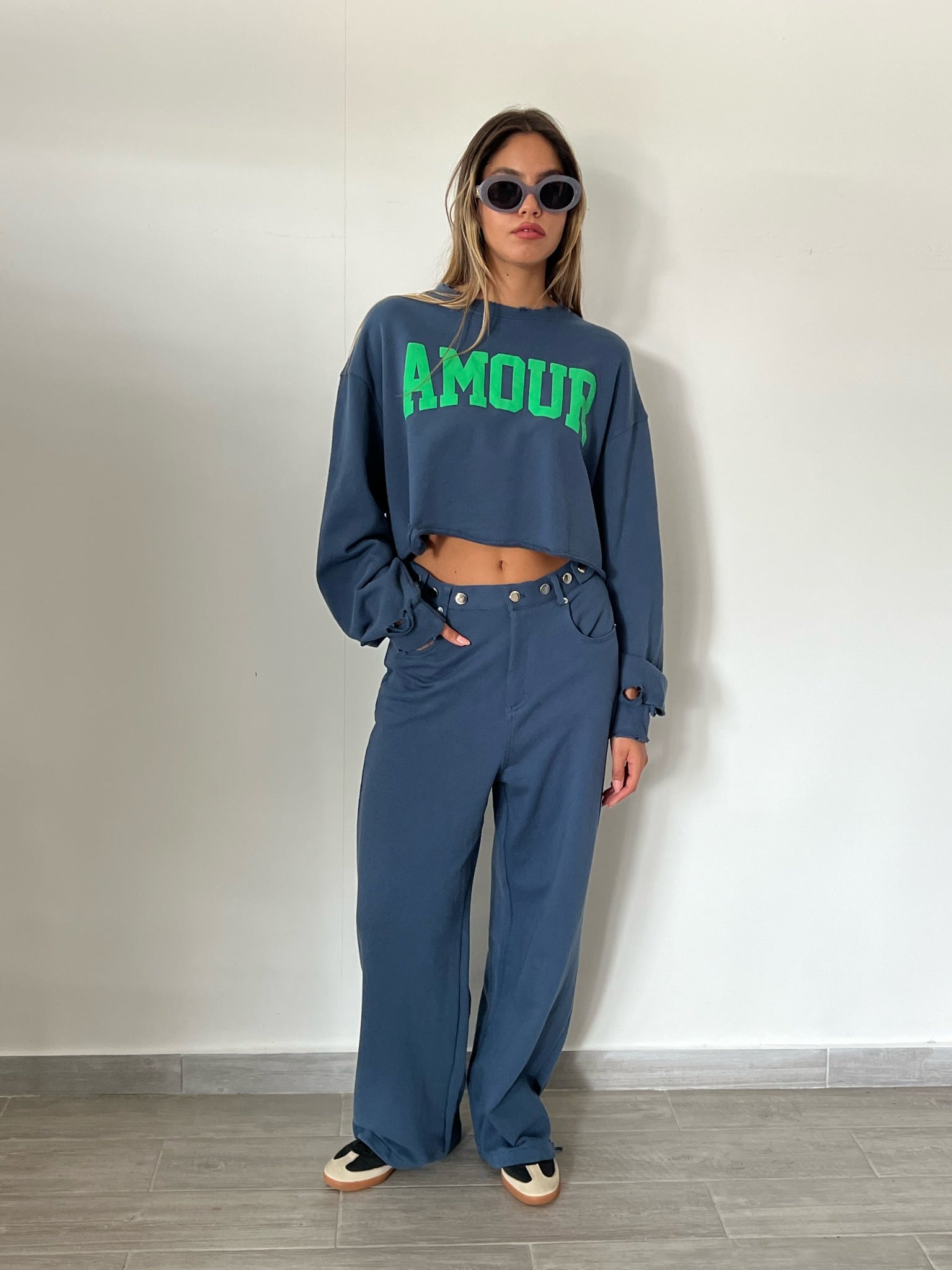 מכנס מיכאל כחול פרנש טרי