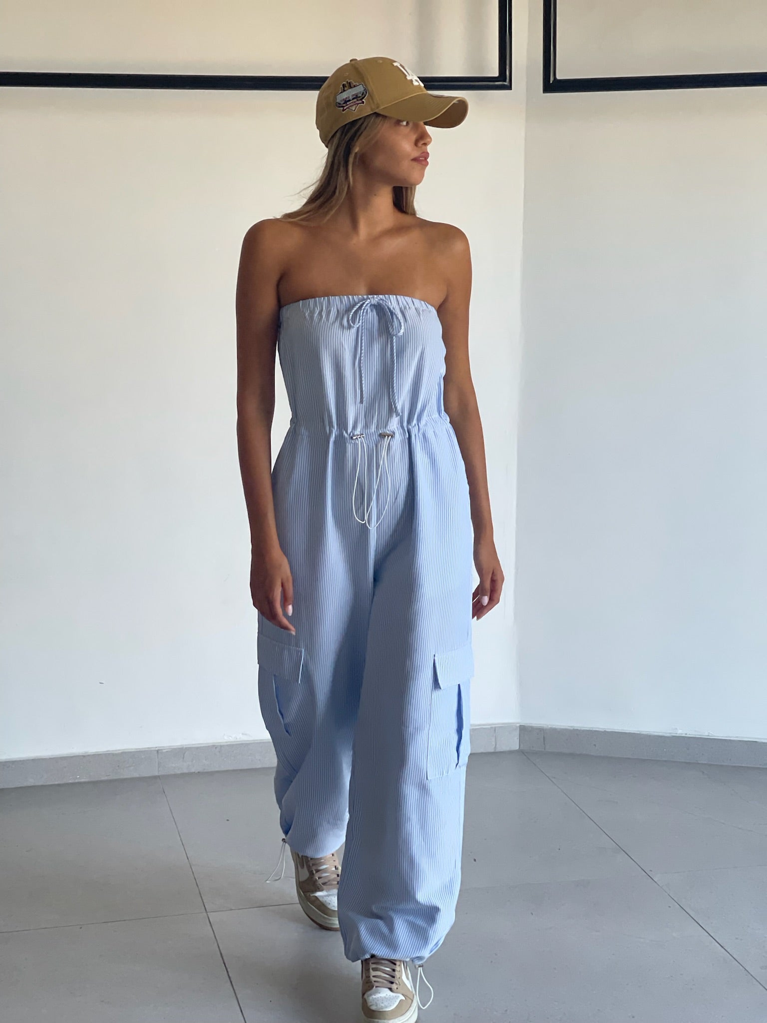 אוברול אימרי פסים כחול