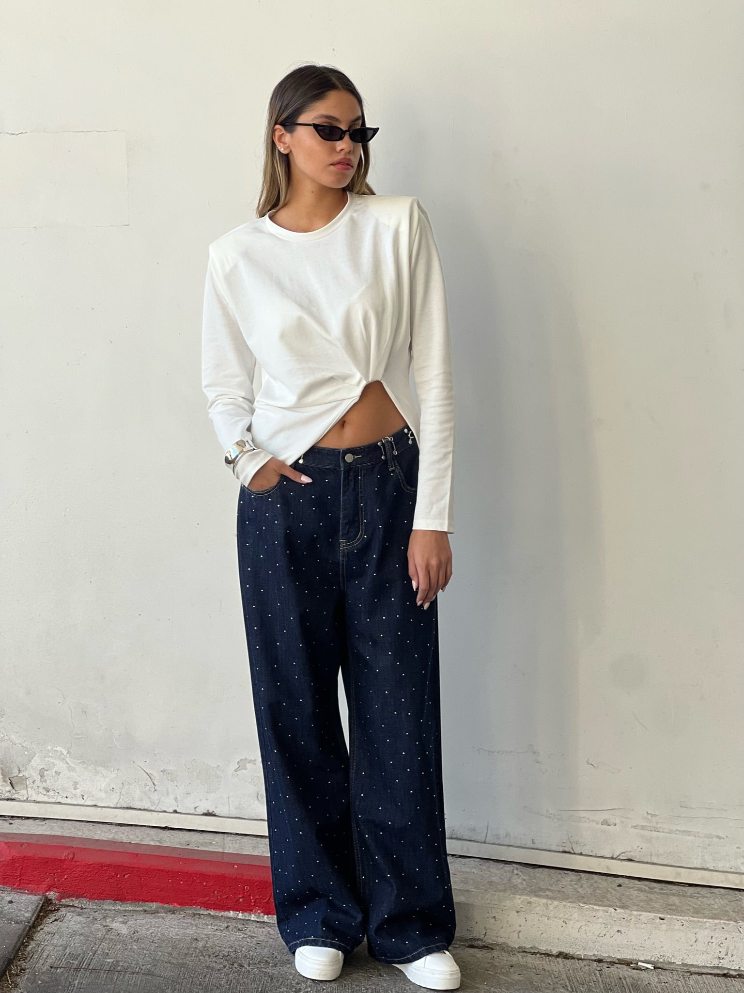 מכנס ג׳ינס רויאל אבנים בלו ווש