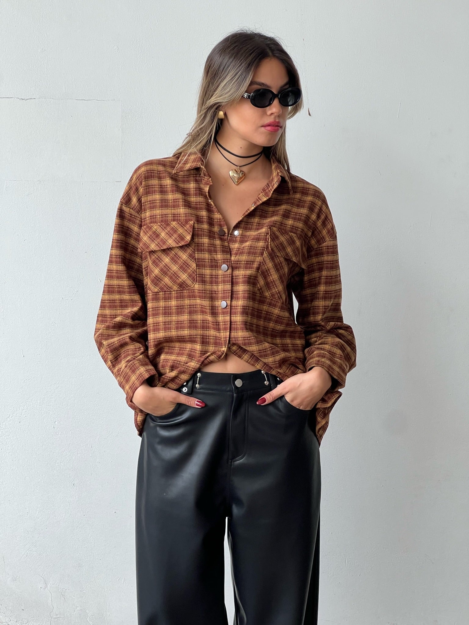 מכנס דמוי עור מייסון שחור