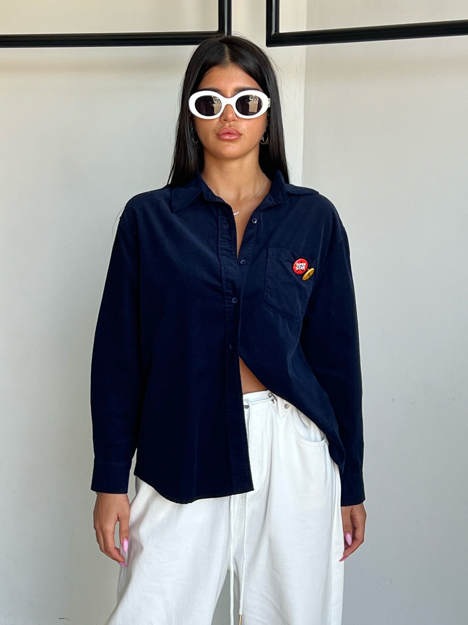 חולצת מרום קורדרוי כחול