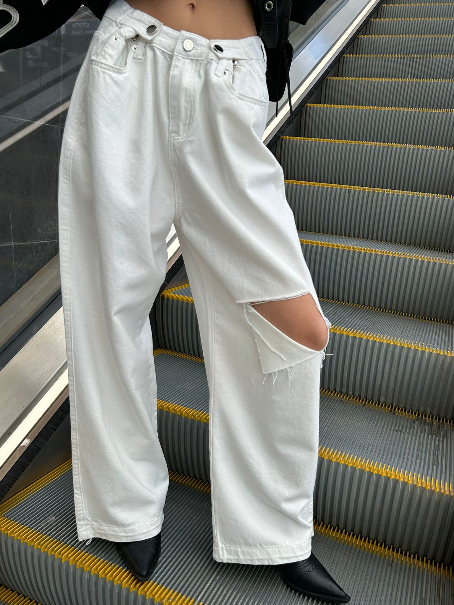 מכנס ג׳ינס מיילי לבן