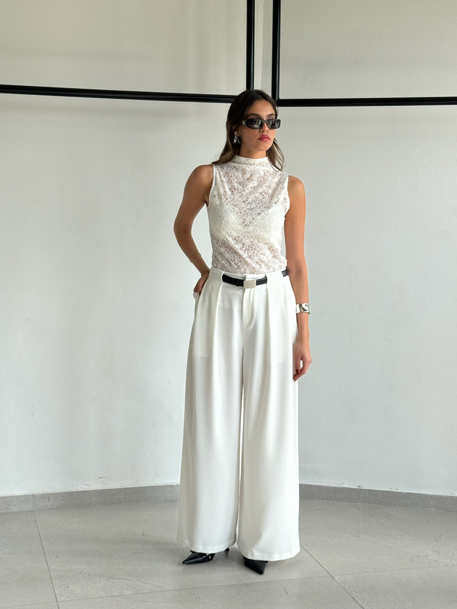 מכנס איזבלה לבן