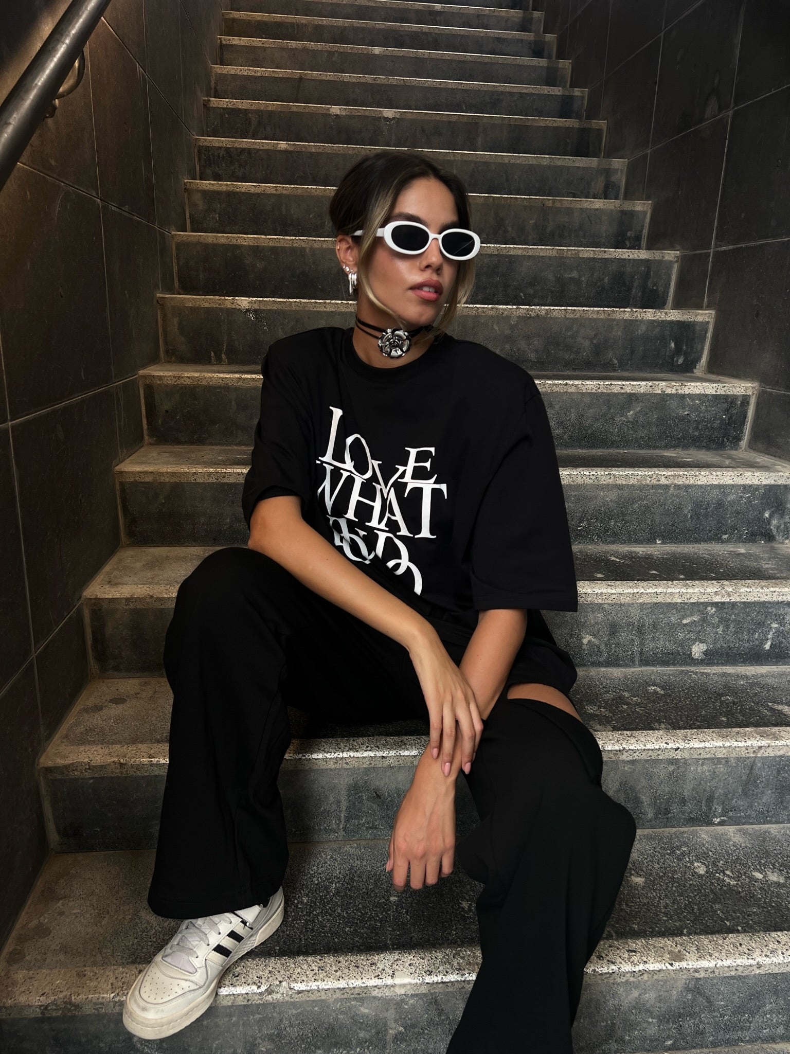 מכנס נאור שחור פרנש טרי