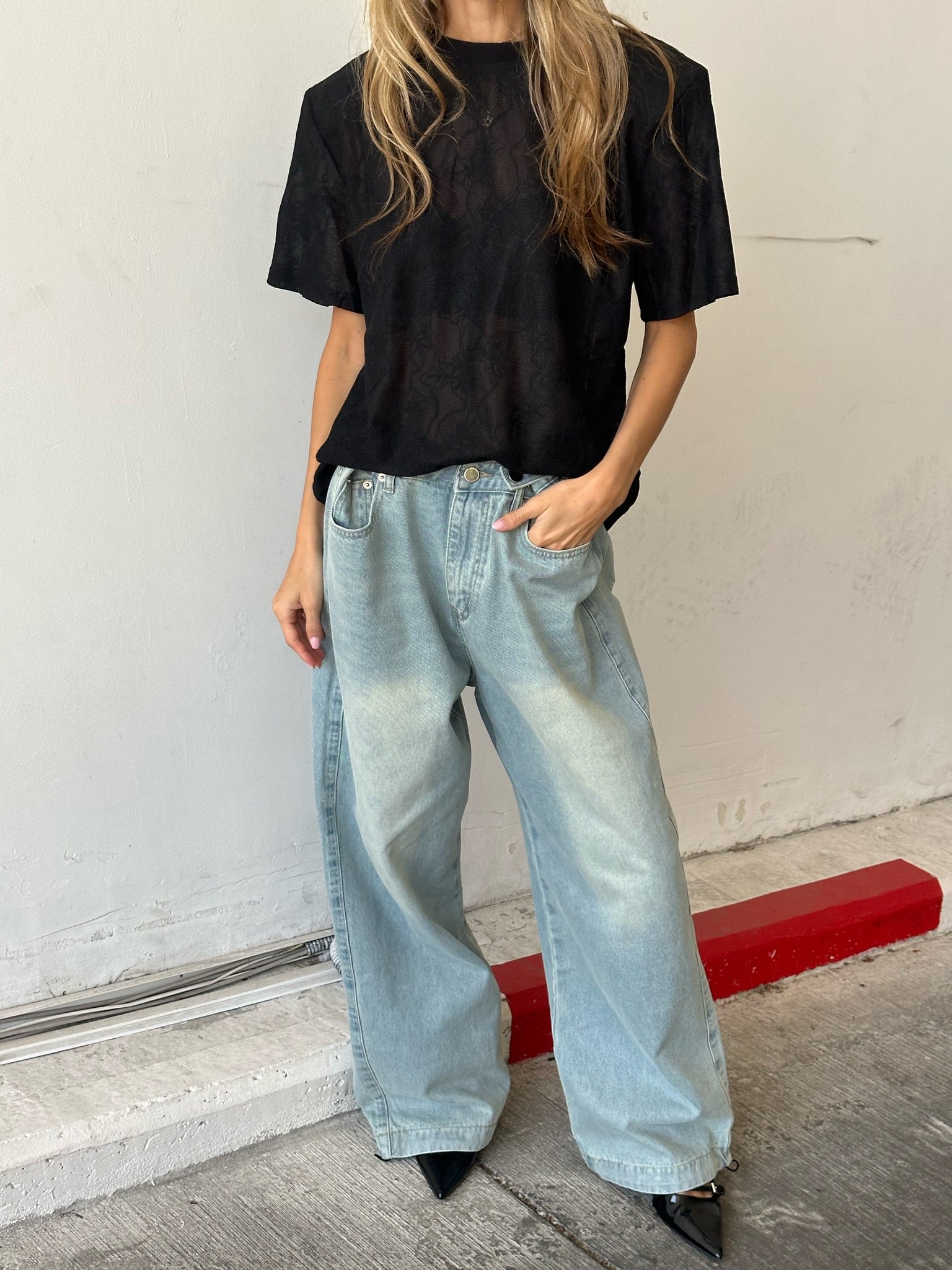 מכנס ג׳ינס ג'וי תכלת