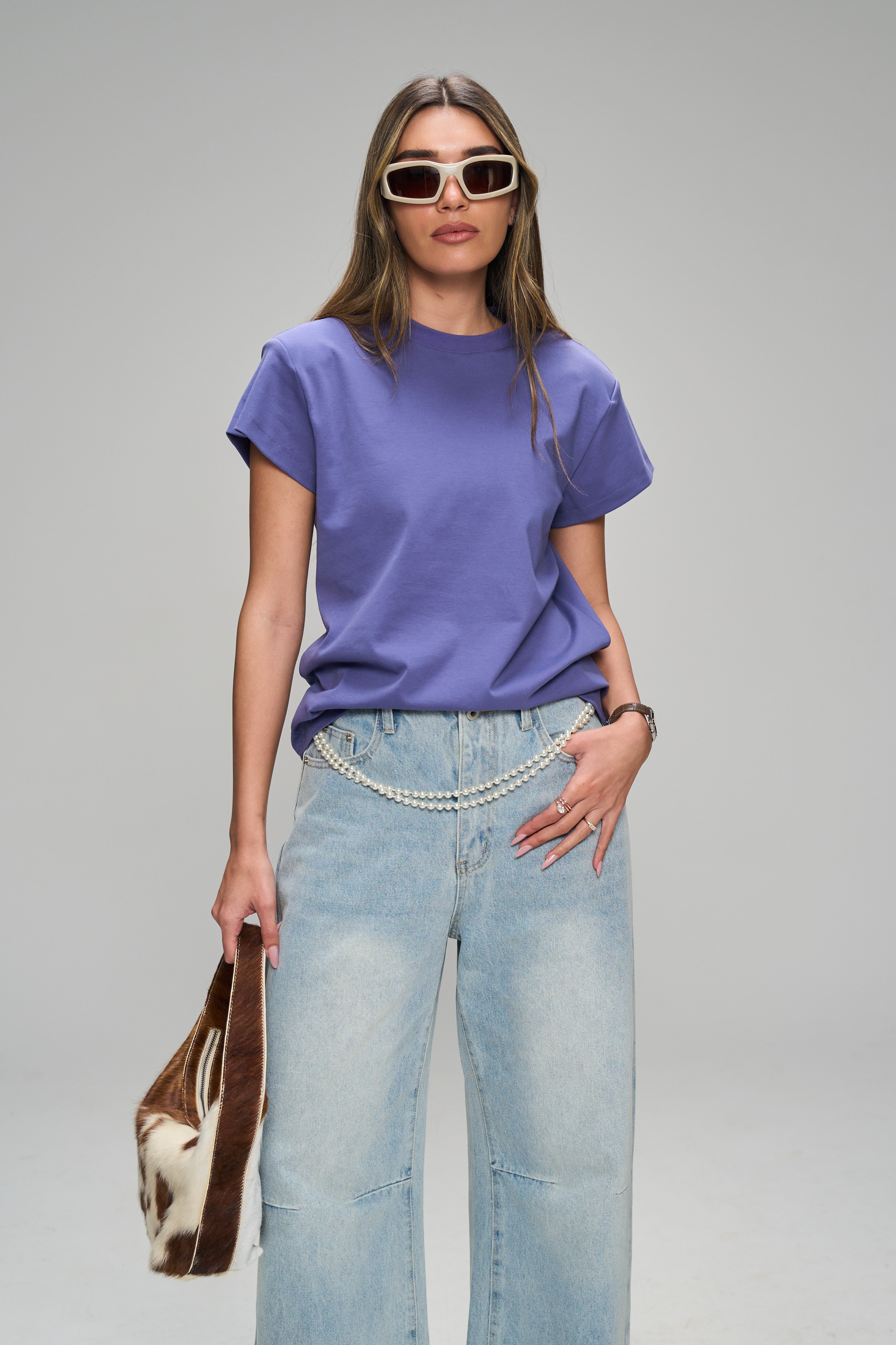 חולצת ליבי סגול כהה