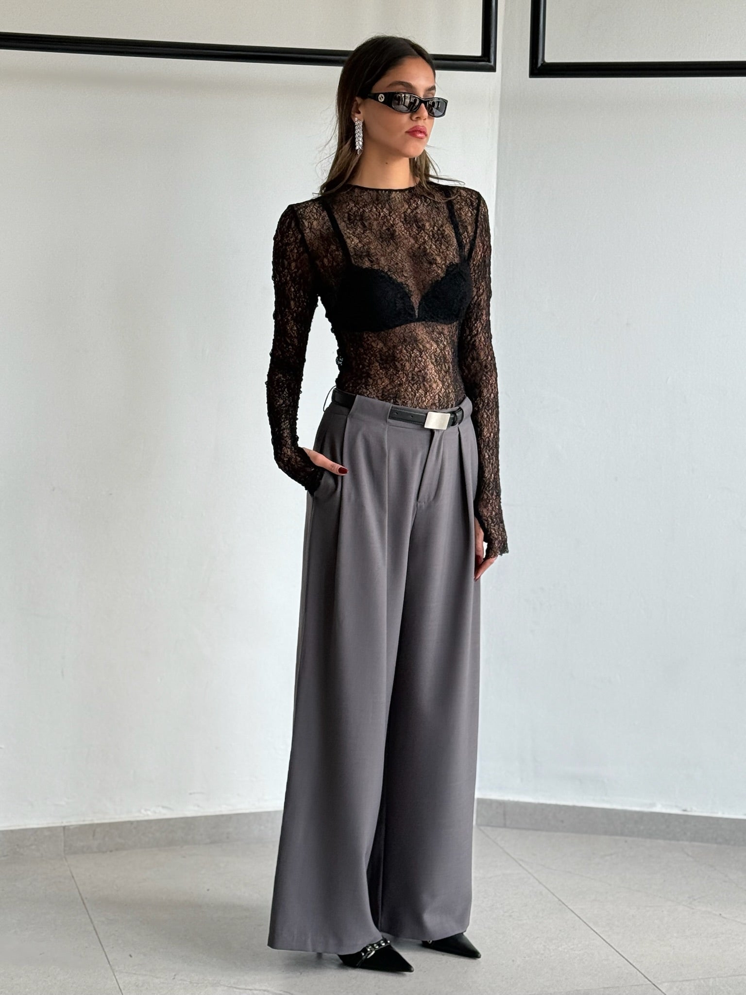 מכנס איזבלה אפור