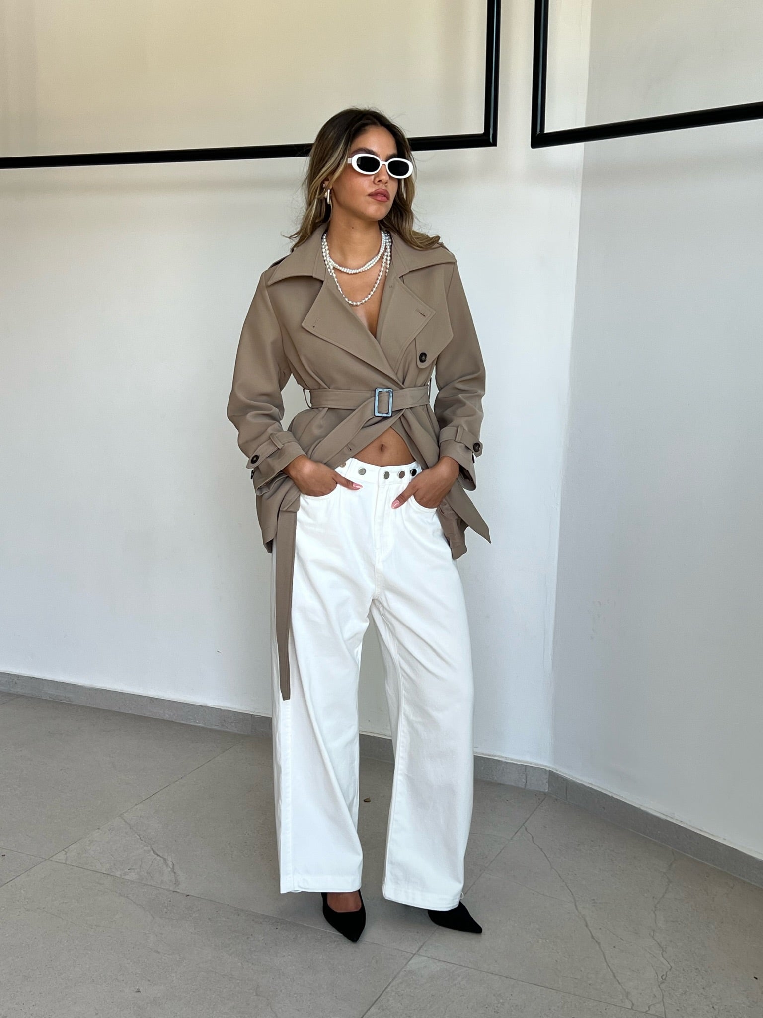 מכנס ג׳ינס ג'וי לבן