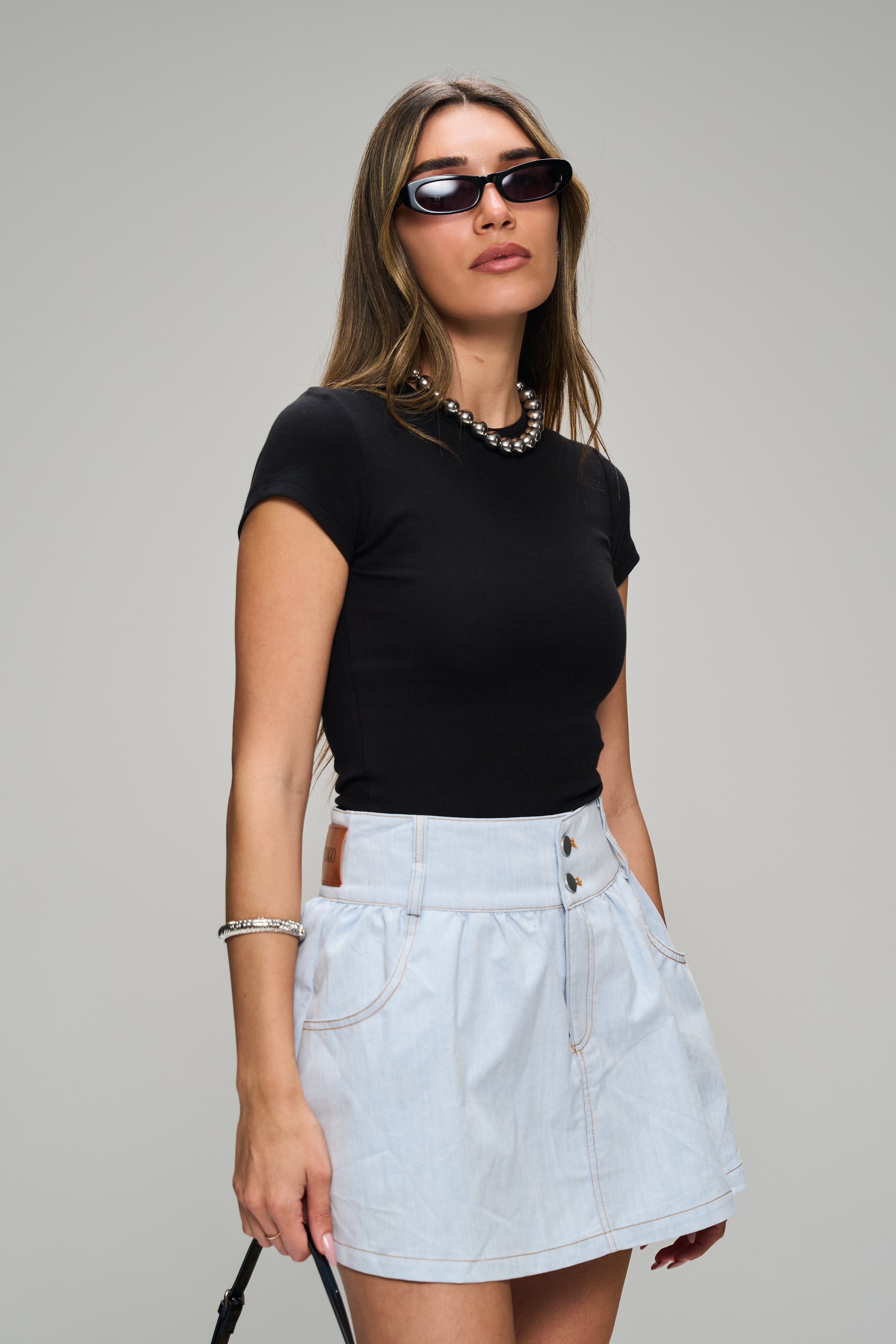 חולצת קויה קרופ שחור