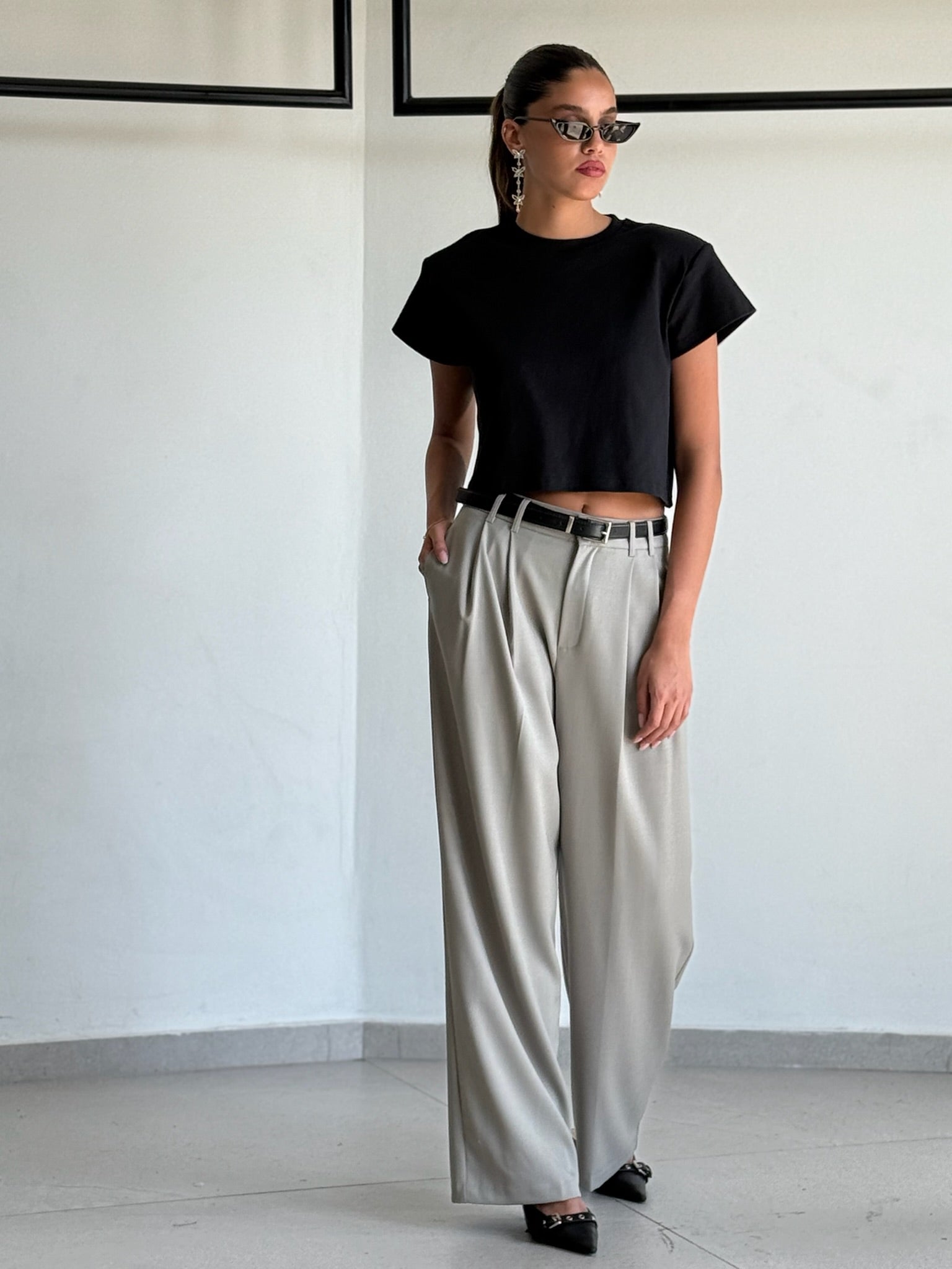 מכנס רומי אפור בהיר