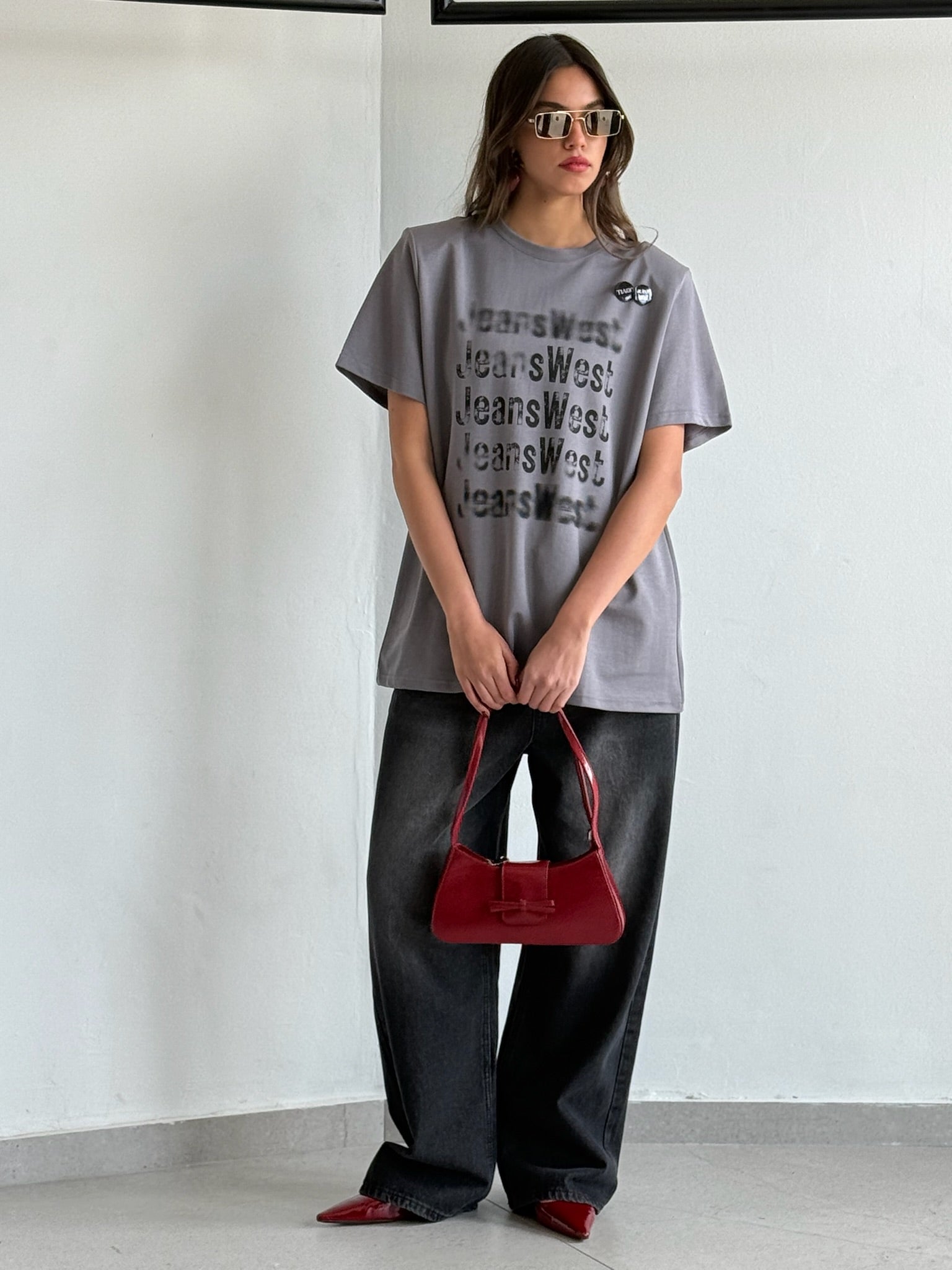 חולצת אמור אפור