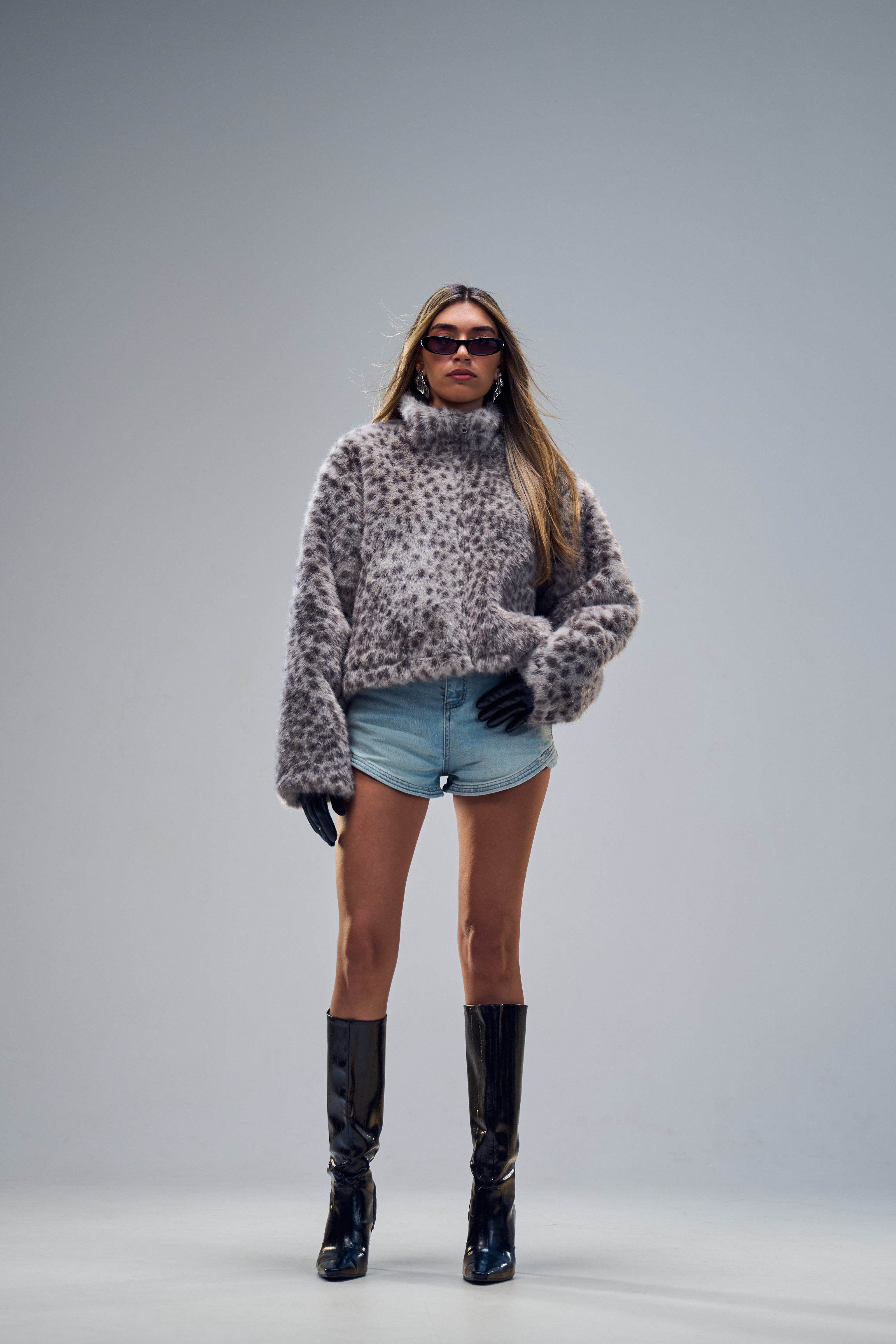 מעיל ברוק אפור