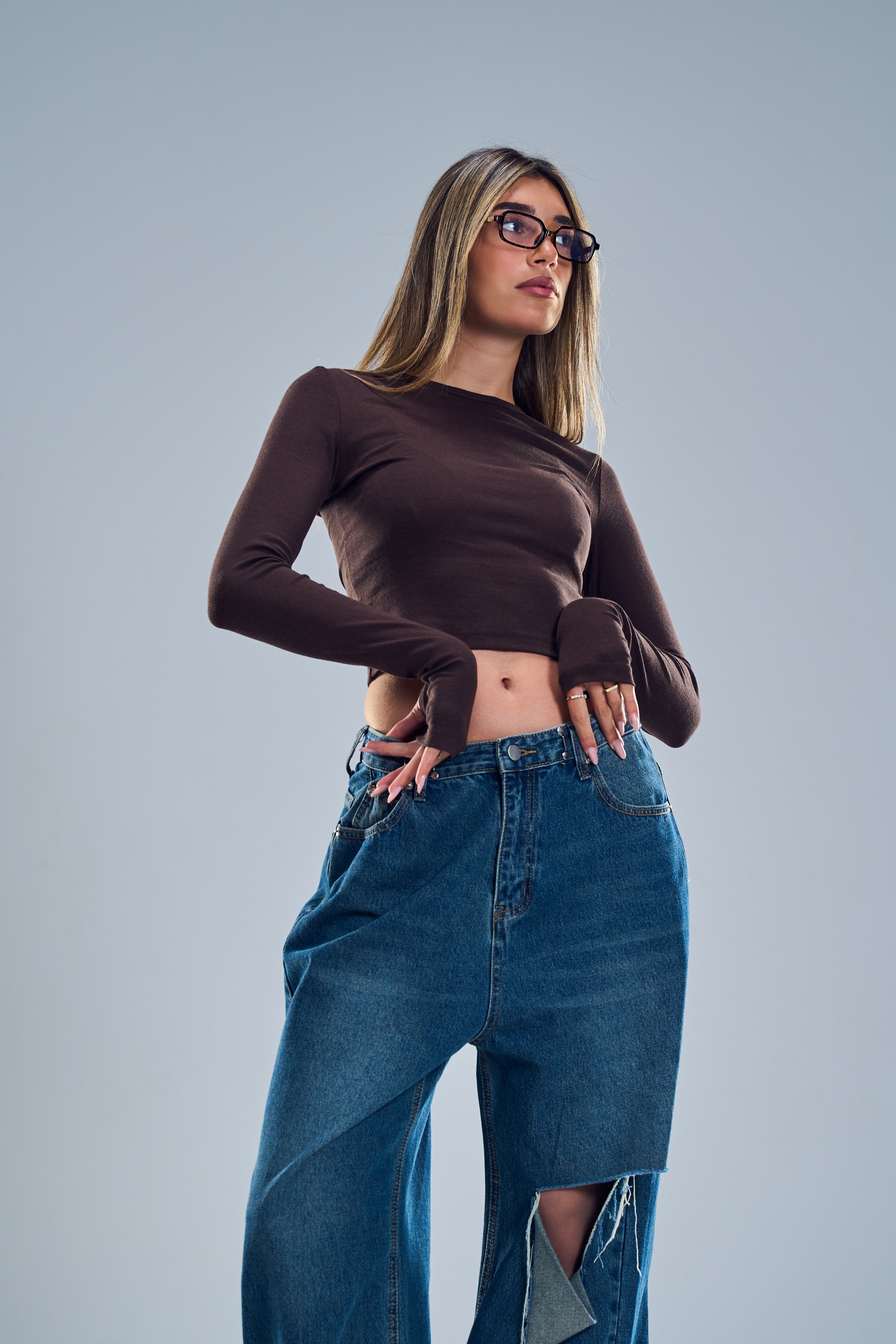 חולצת מייגן חום