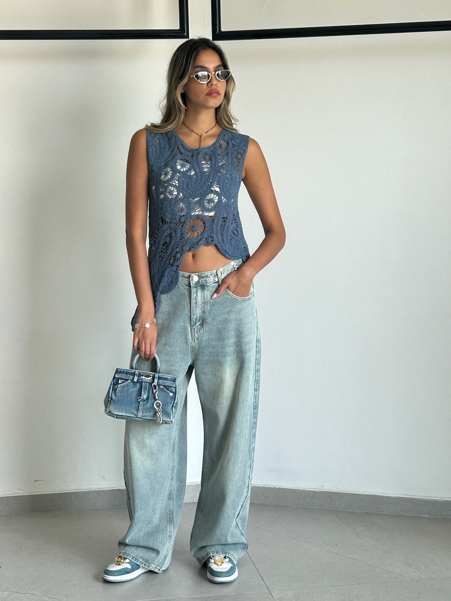 מכנס ג׳ינס לואי תכלת