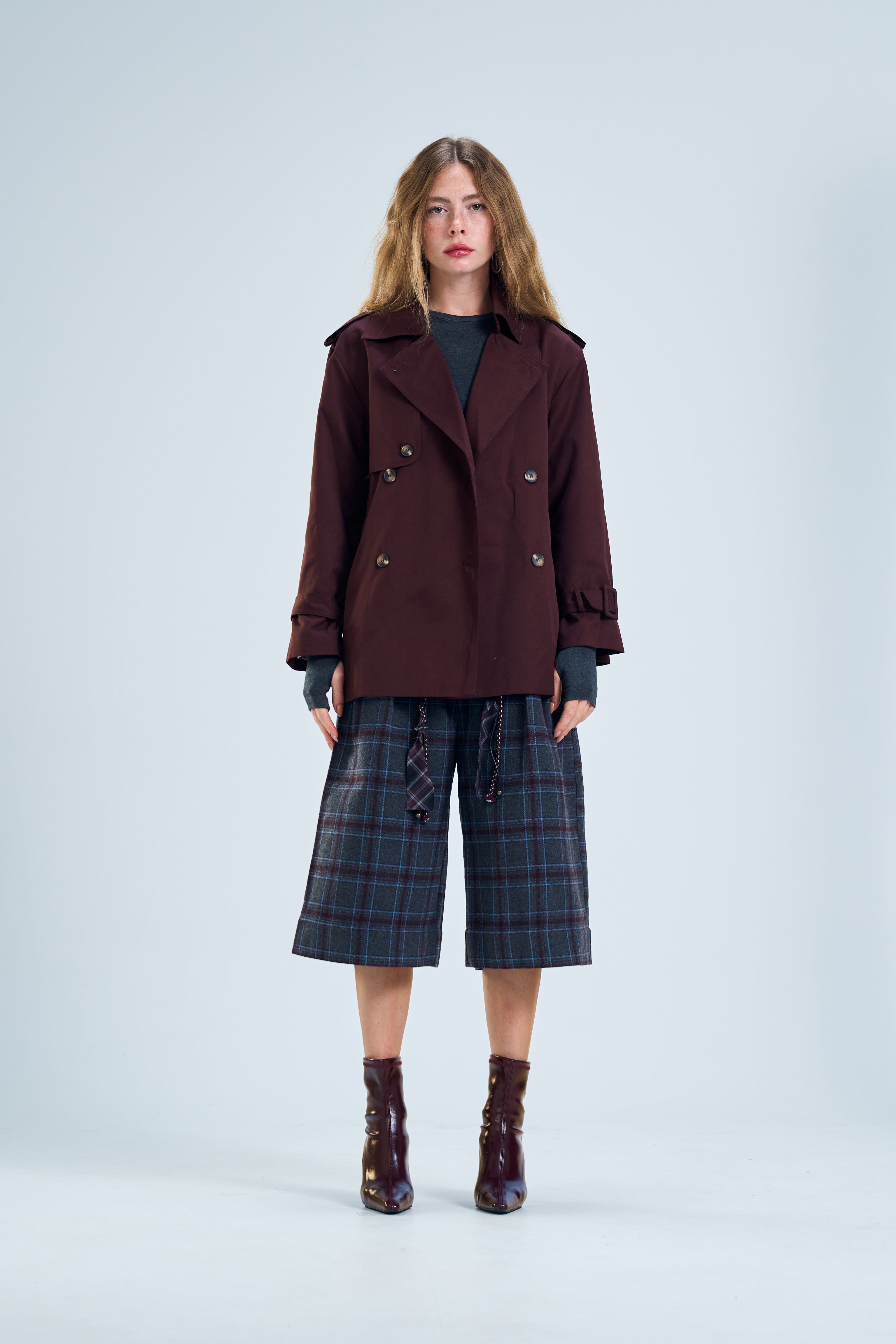 מעיל שליו בורדו