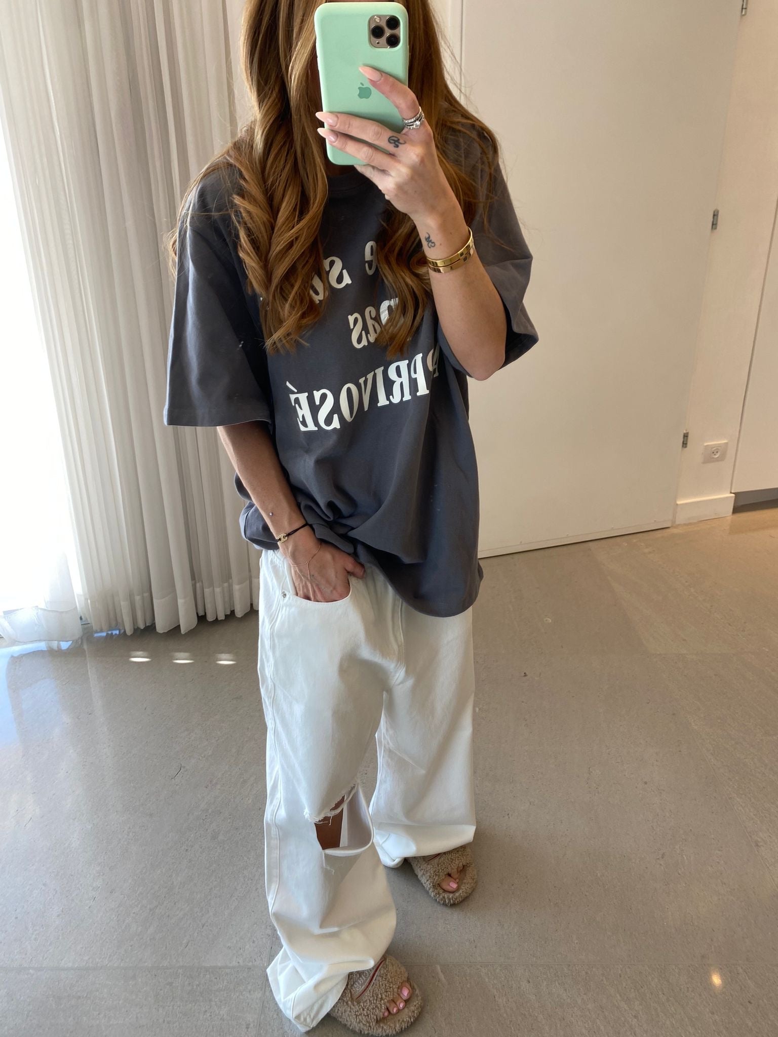 מכנס ג׳ינס מיילי לבן