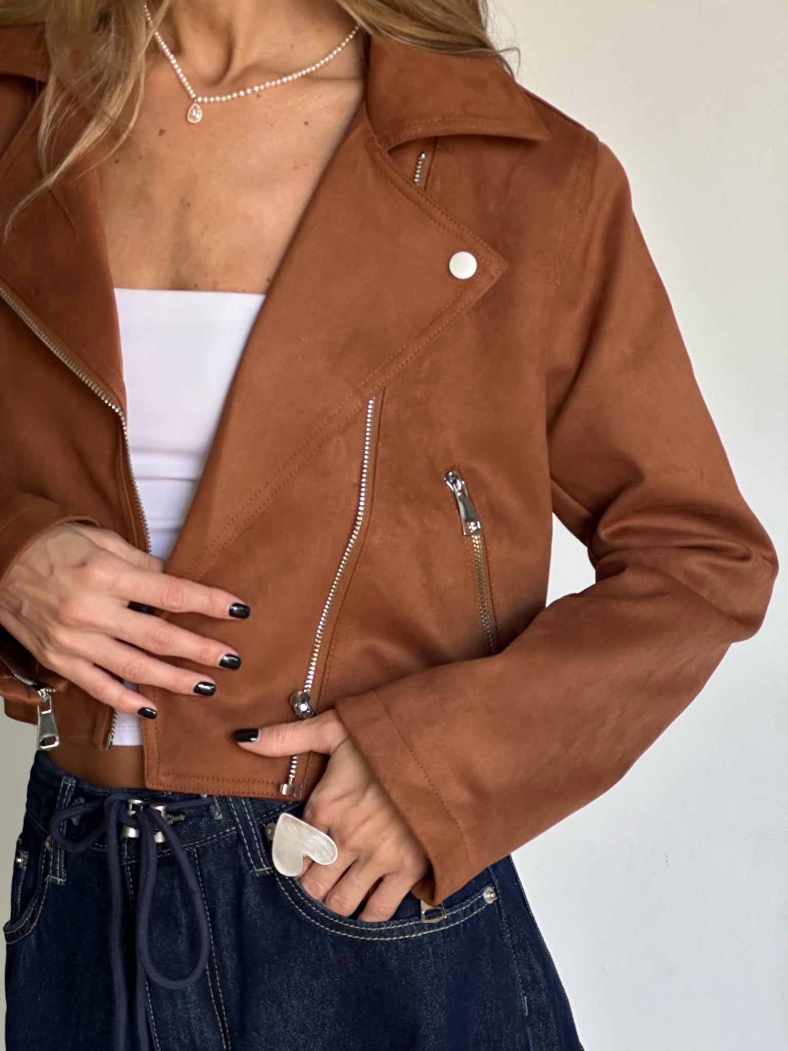 ג׳קט לורי זמש חום