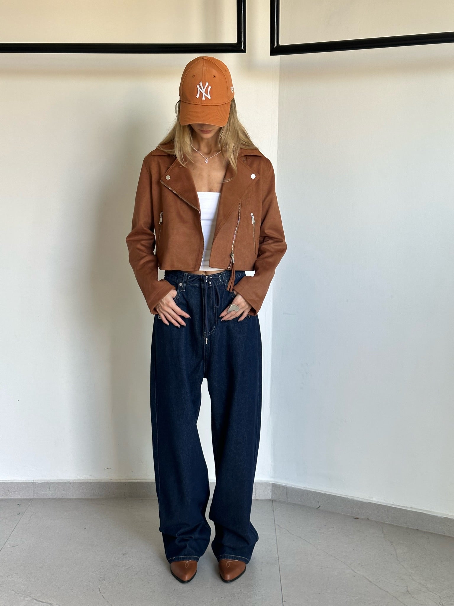 ג׳קט לורי זמש חום