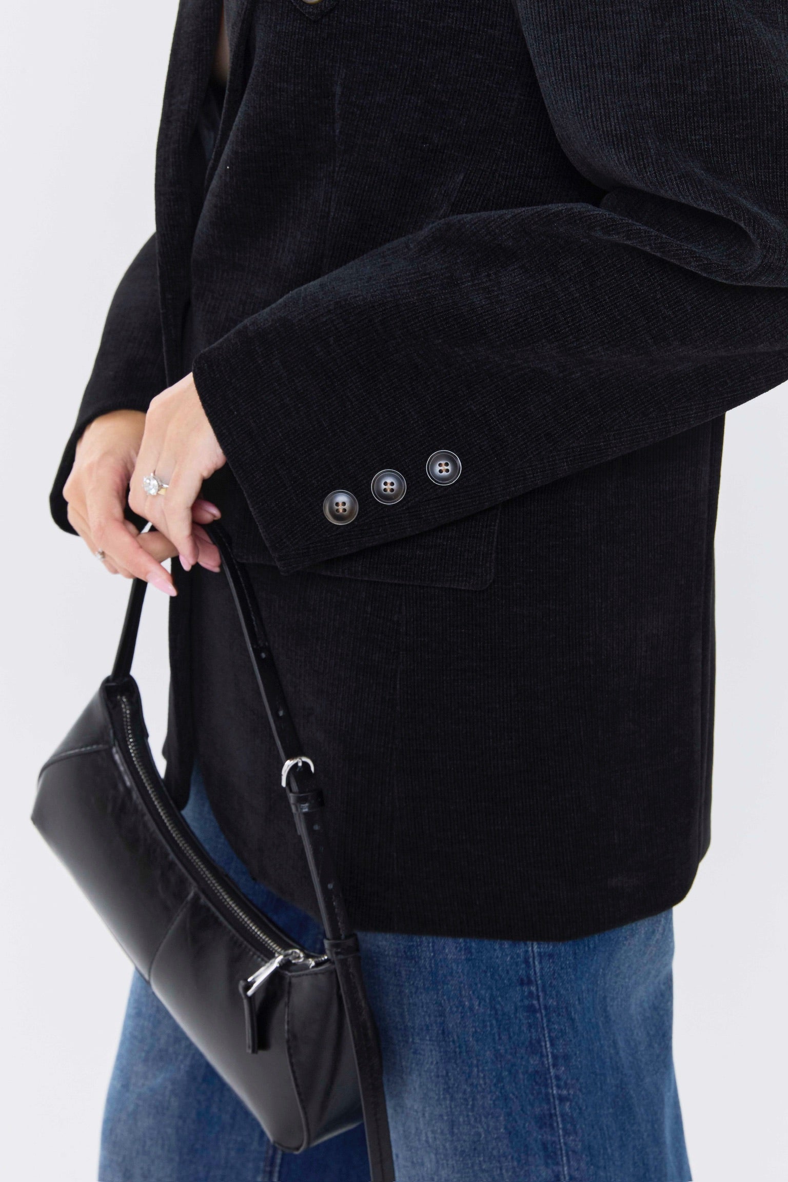 ג׳קט קורן קורדרוי שחור