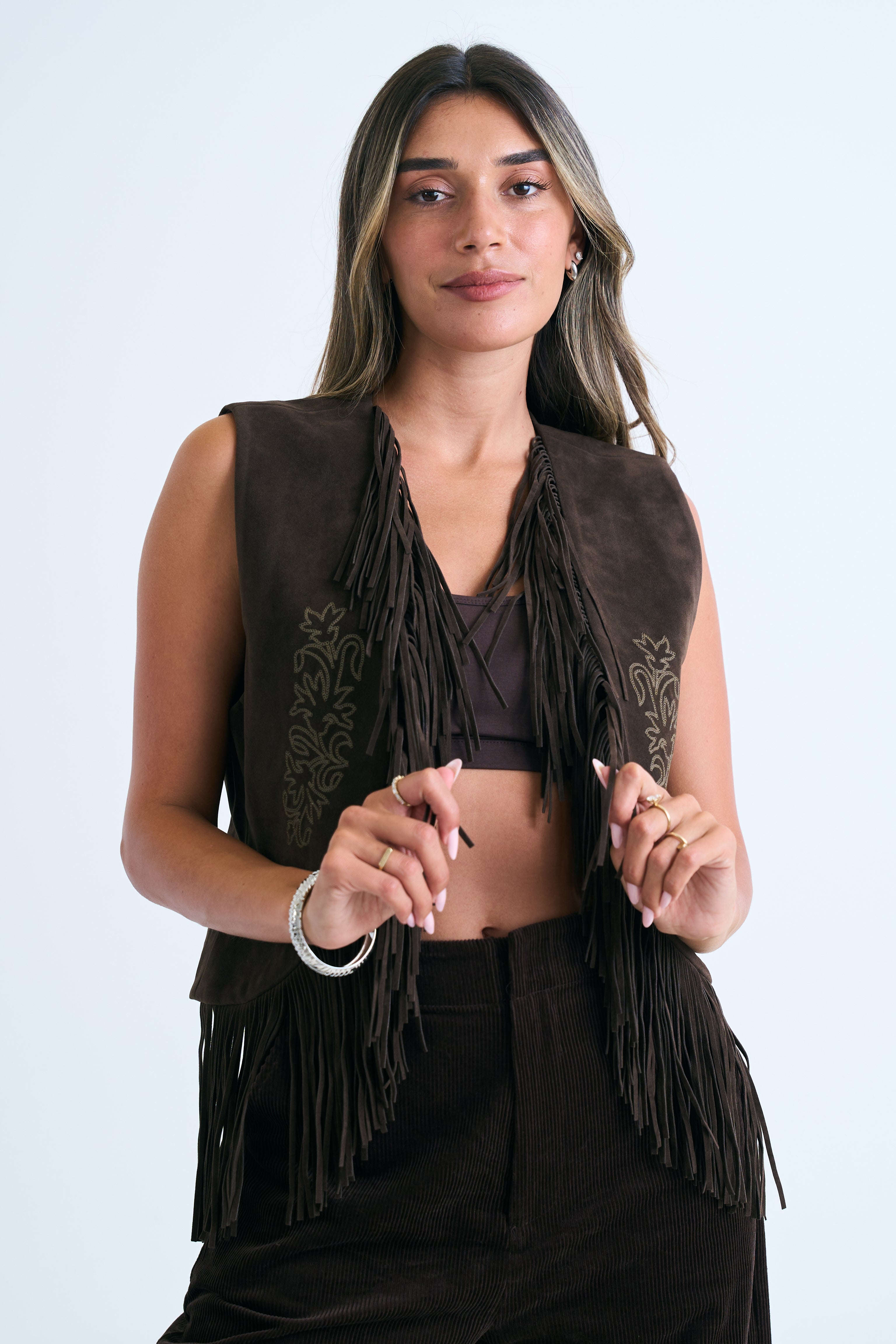 וסט ג׳יזל חום כהה