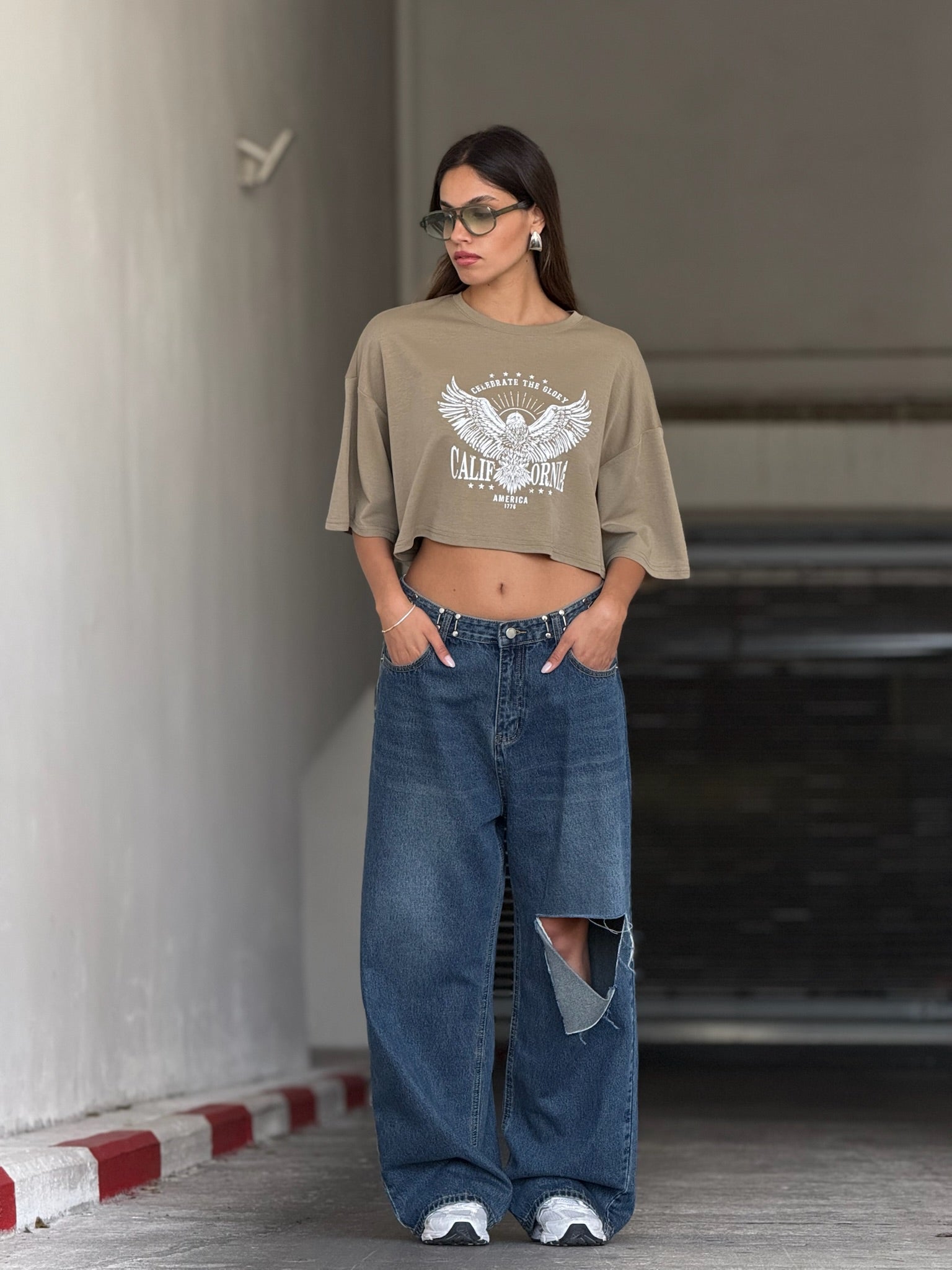 חולצת קרופ מקס