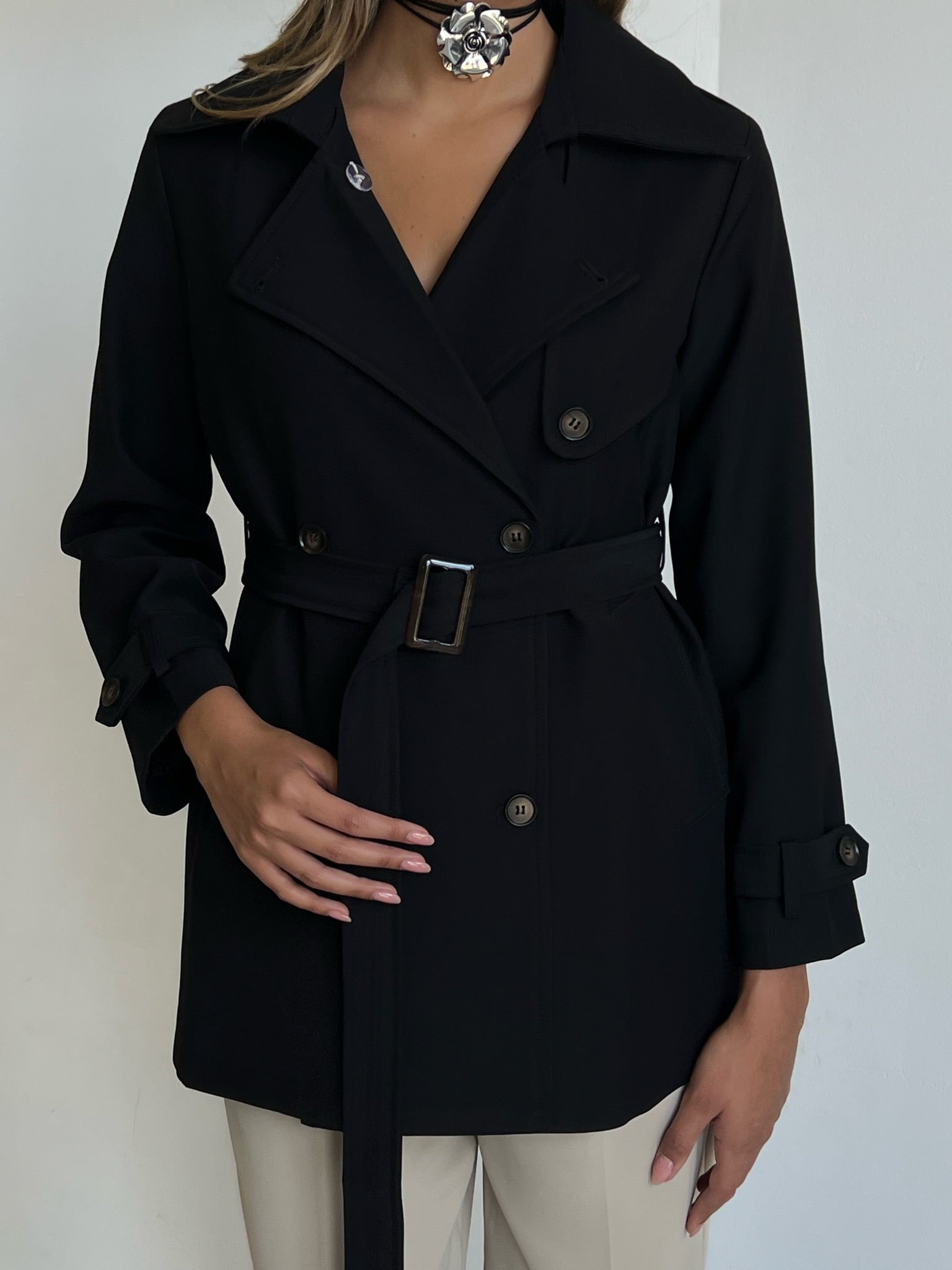 מעיל רומי שחור