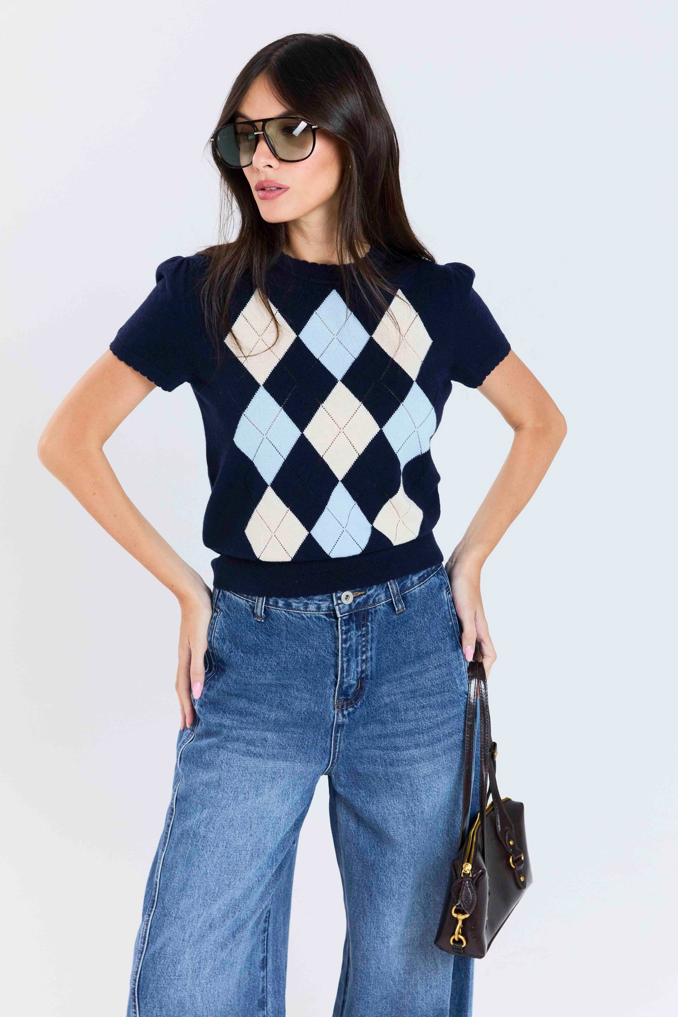 חולצת סריג אלי כחול