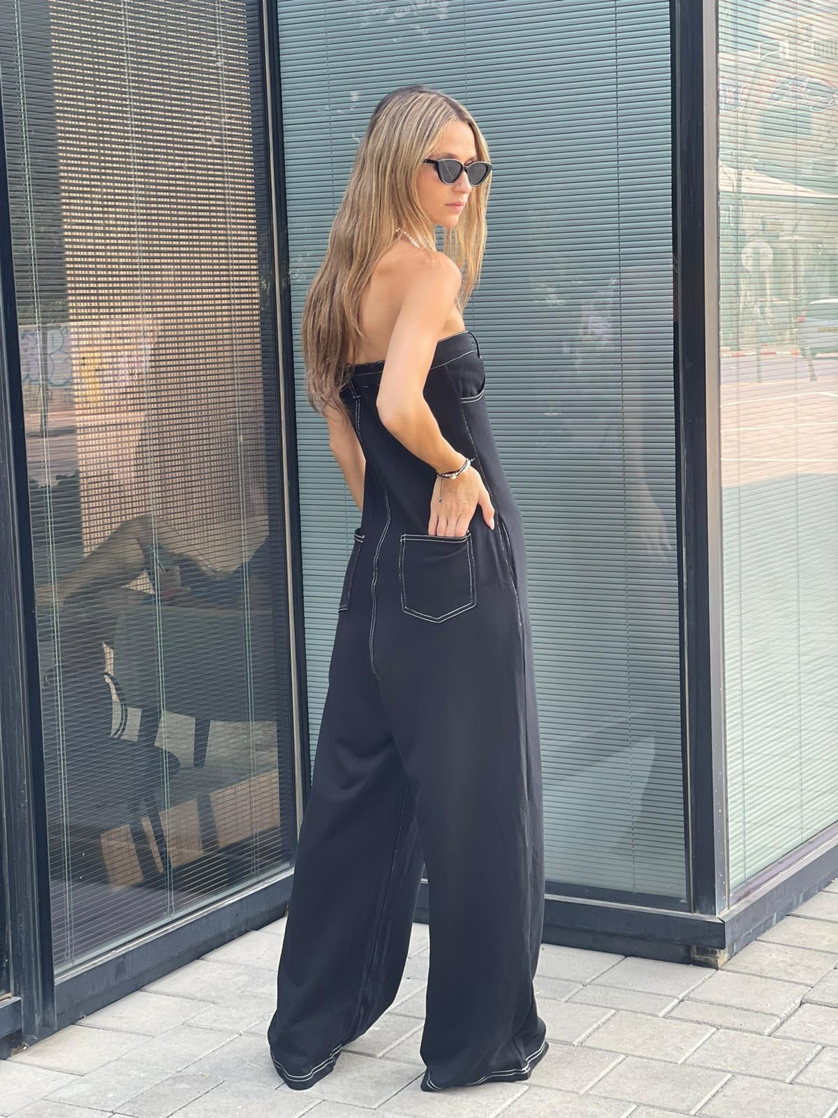 אוברול לואיז שחור