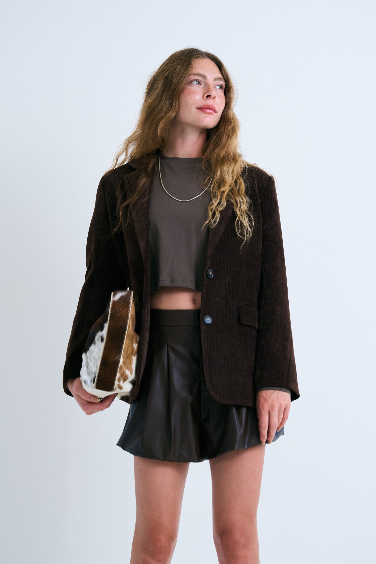 ג׳קט קורן קורדרוי חום