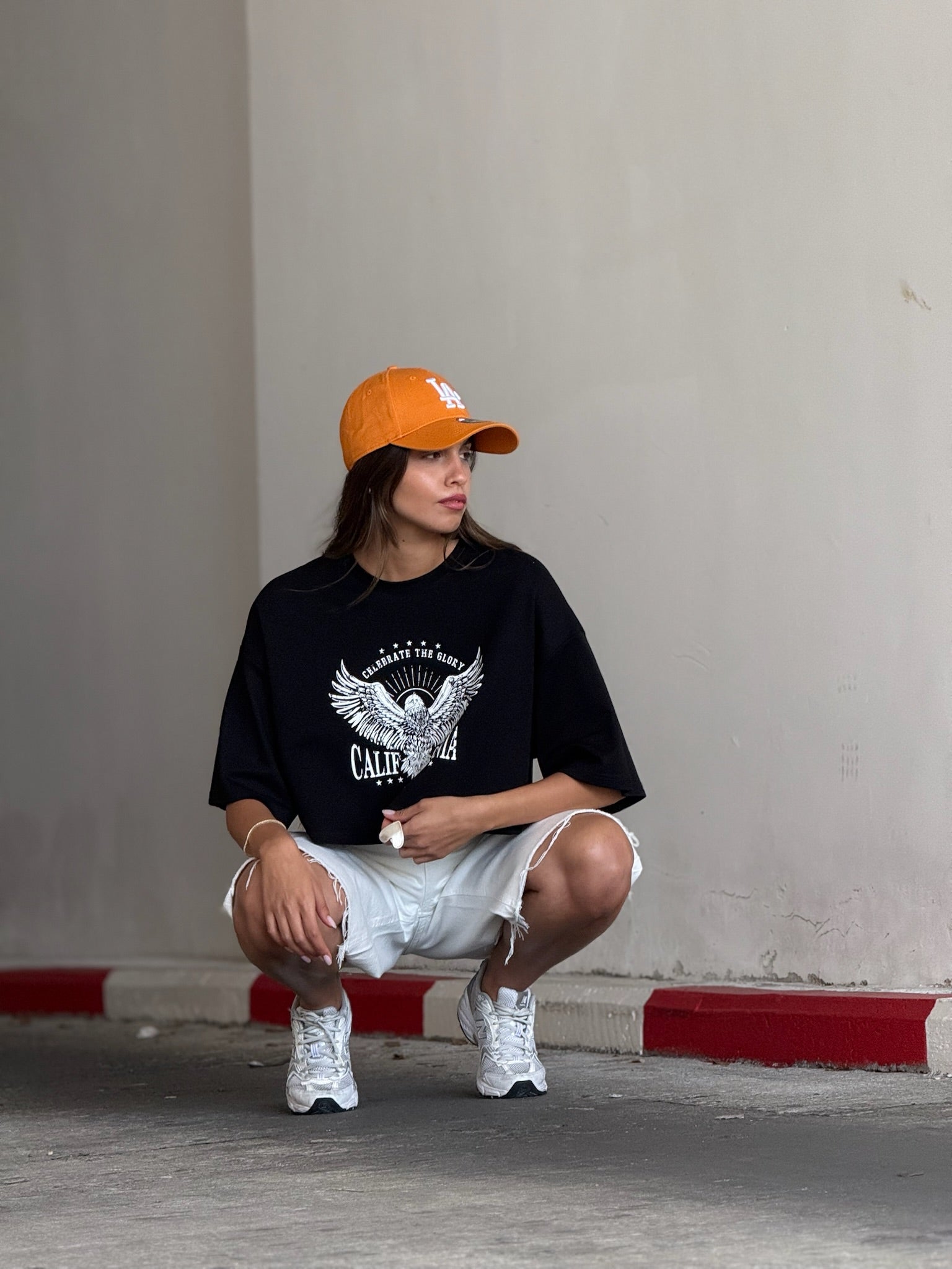 חולצת קרופ מקס שחור