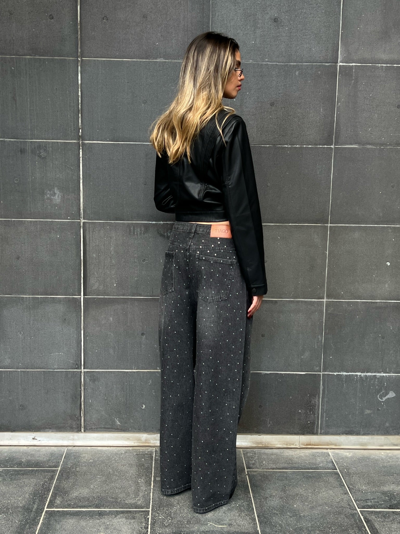 מכנס ג׳ינס רויאל אבנים אפור כהה