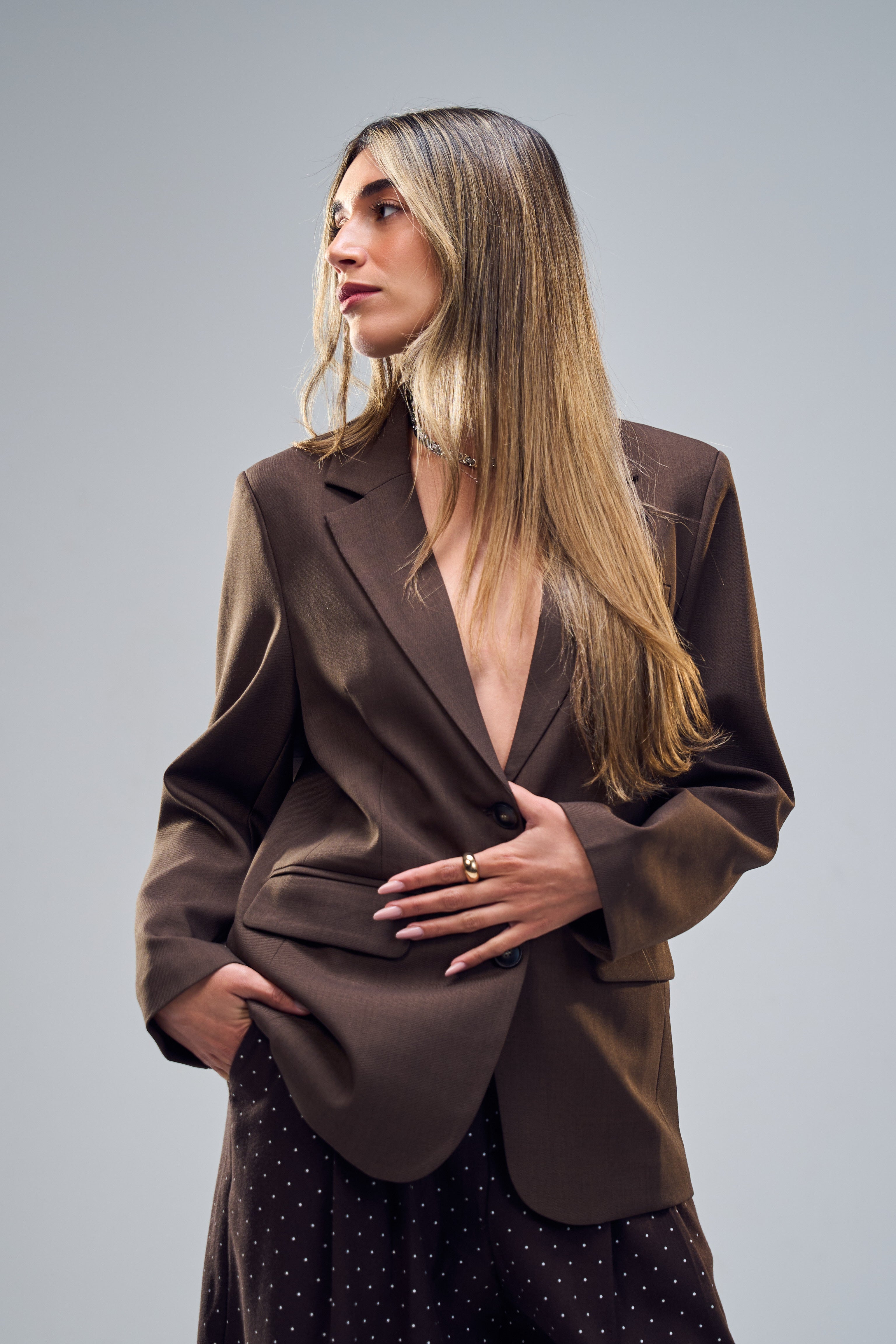 ג׳קט מיכאל חום