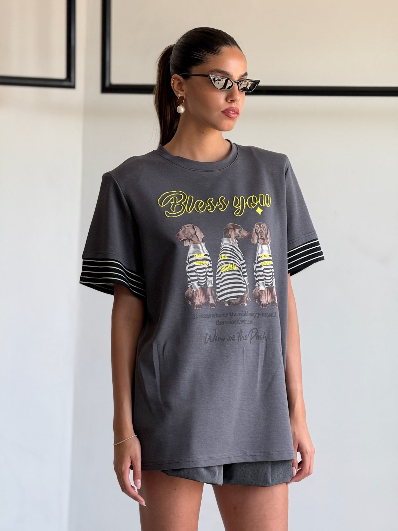 חולצת מיתר אפור