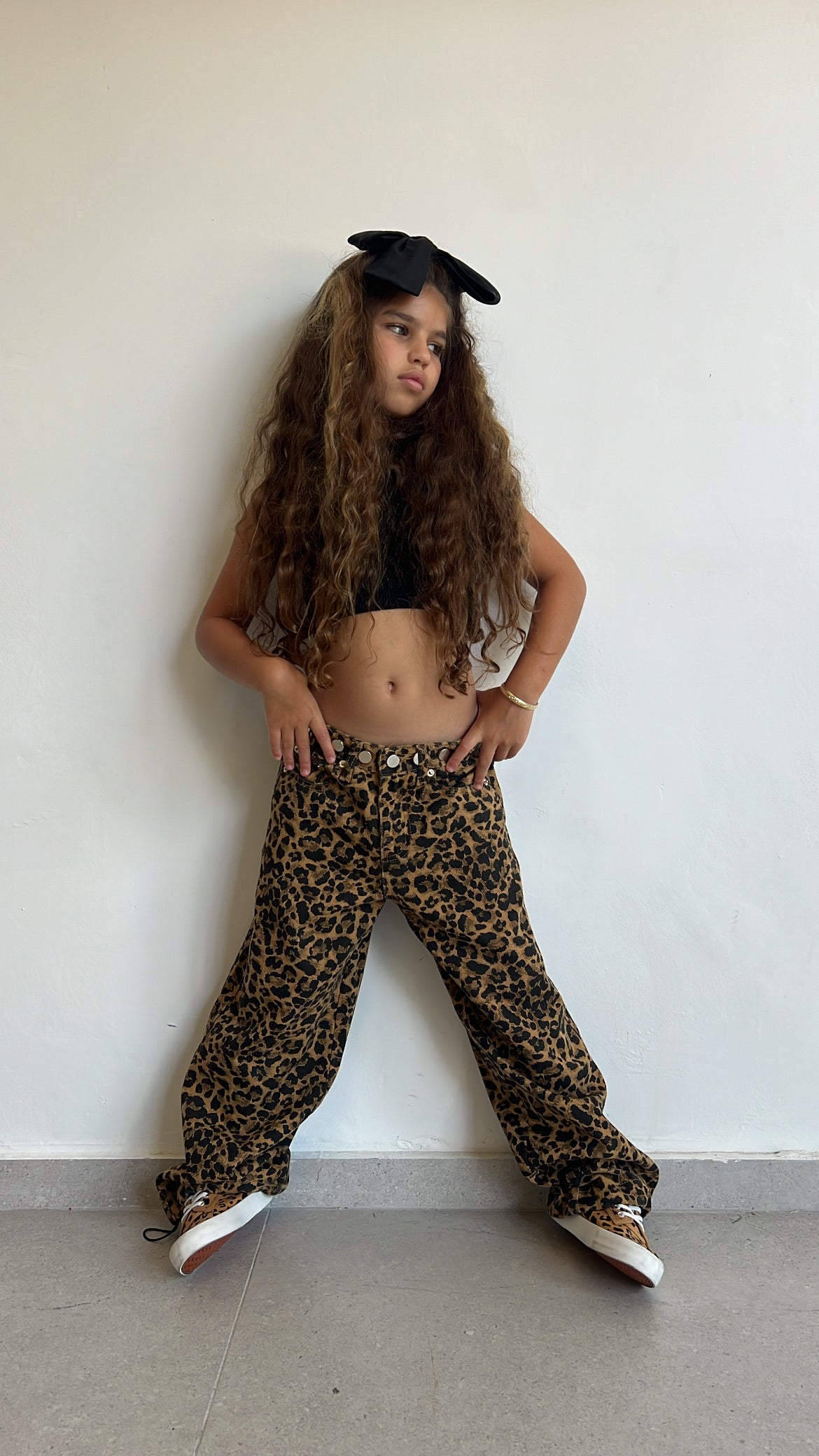 מכנס טאי מנומר חום