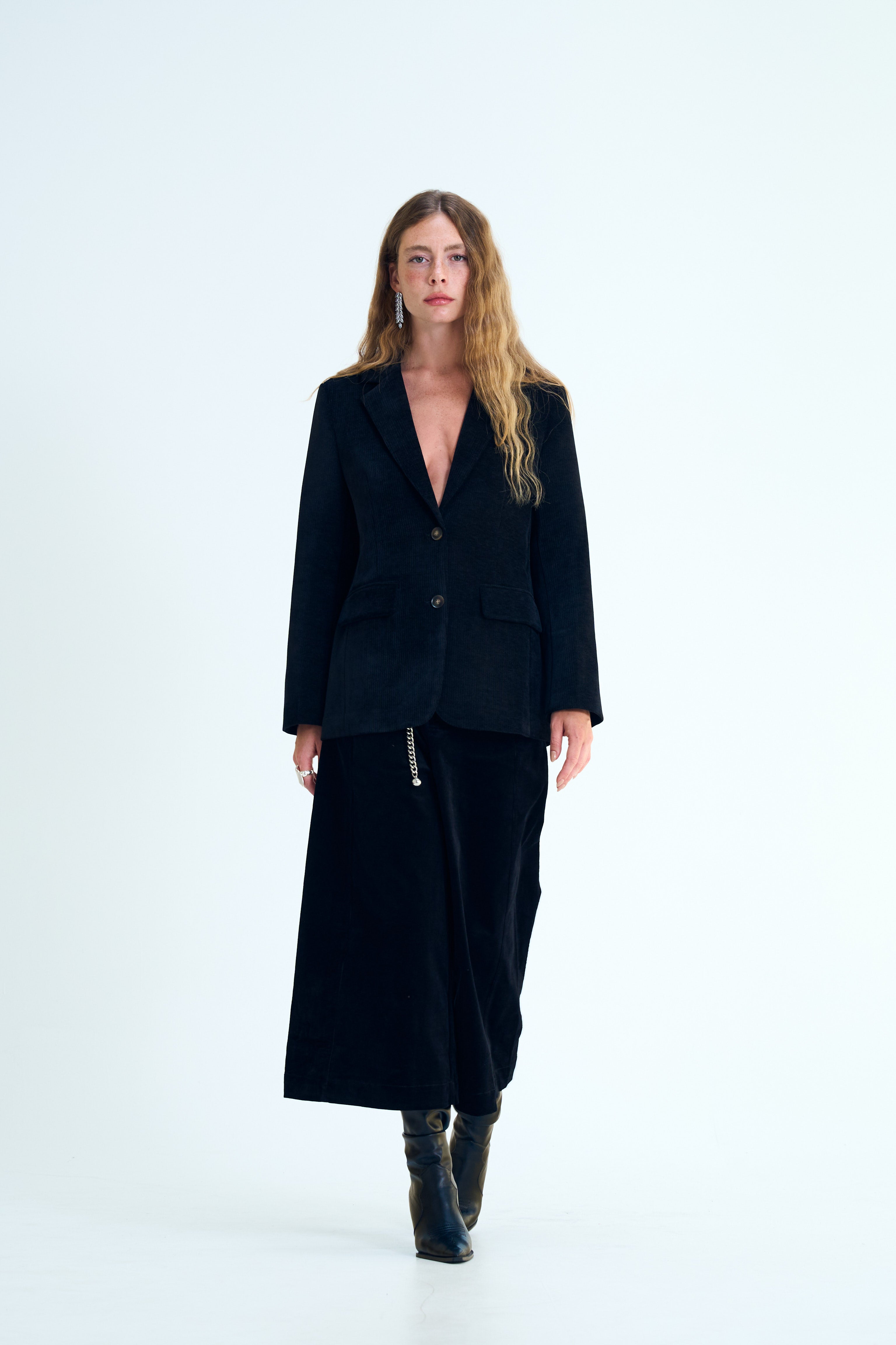 מכנס אור קורדרוי שחור