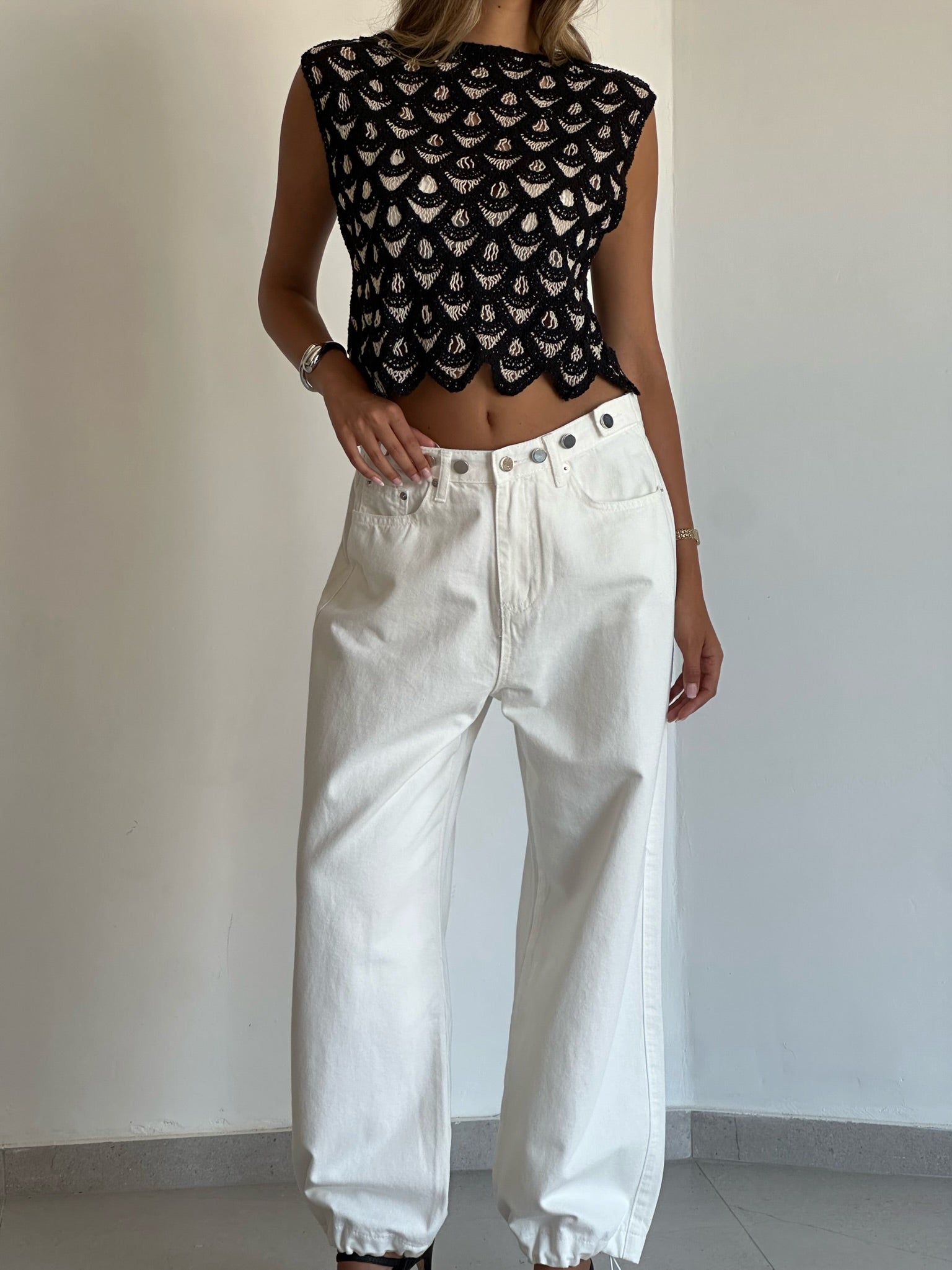 מכנס ג׳ינס ג'וי לבן