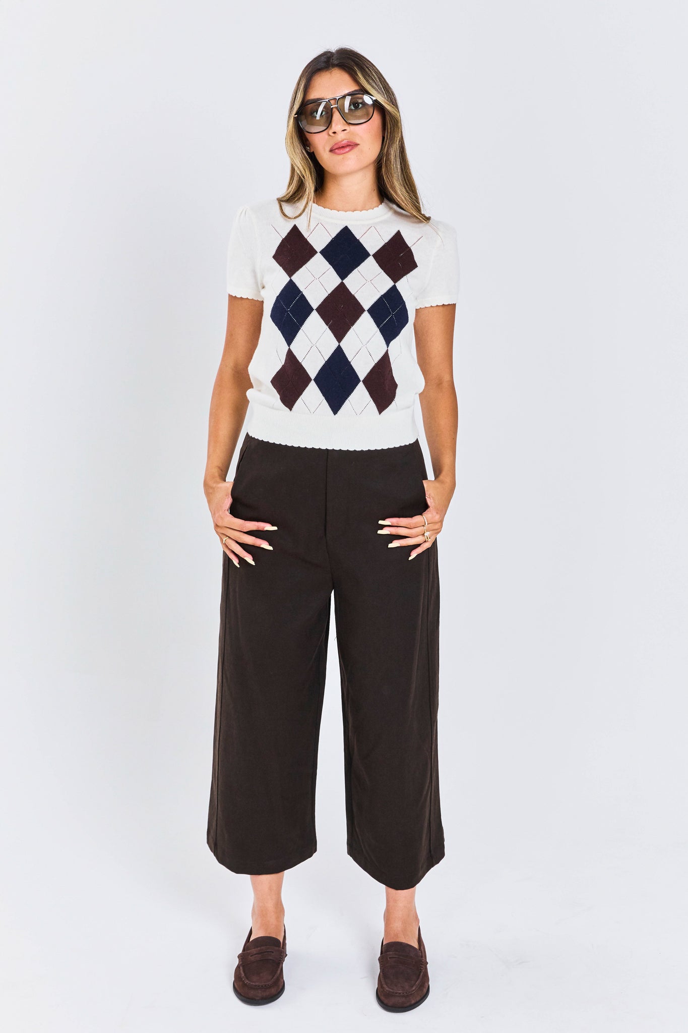 חולצת סריג אלי לבן