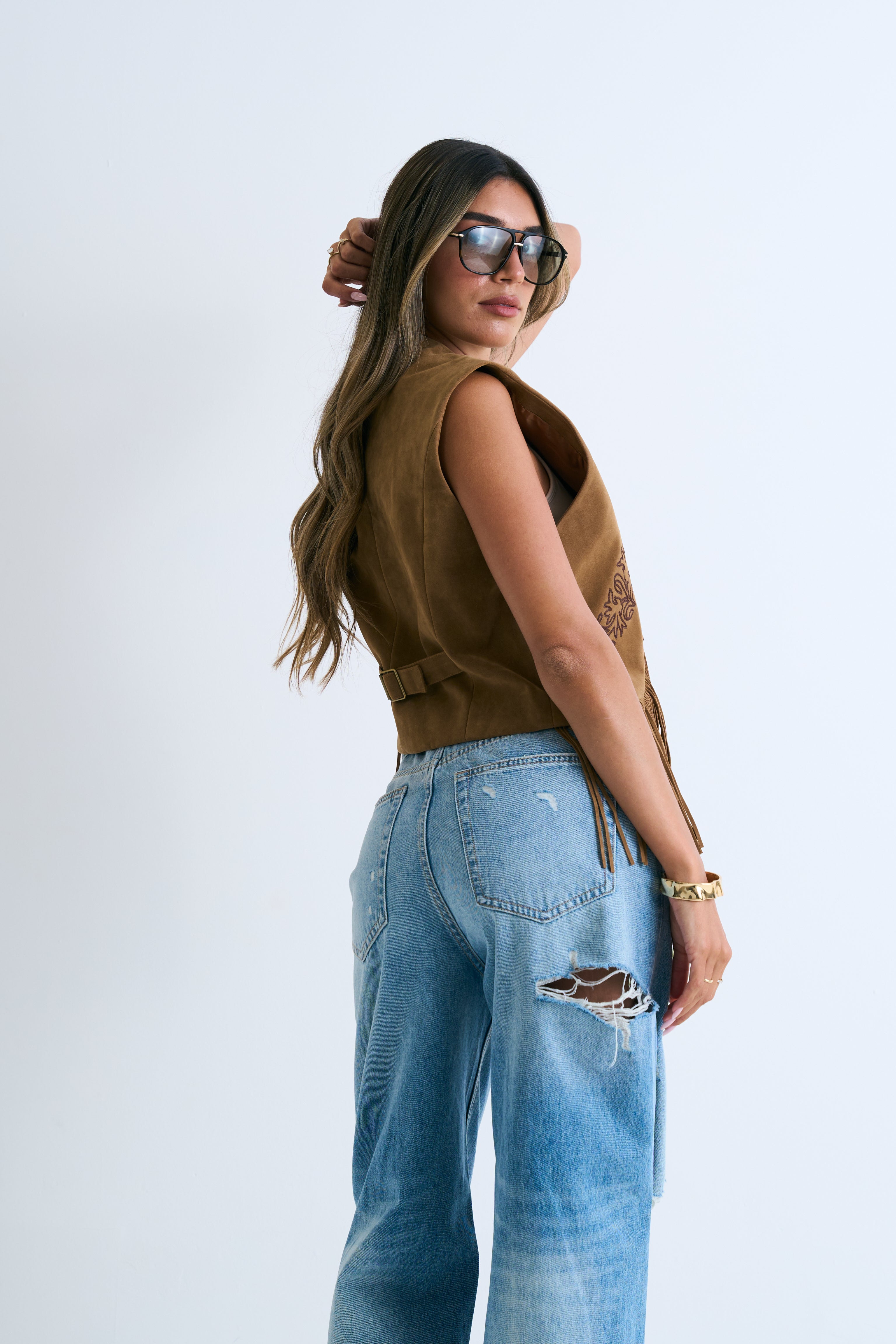 מכנס ג׳ינס שרי בהיר