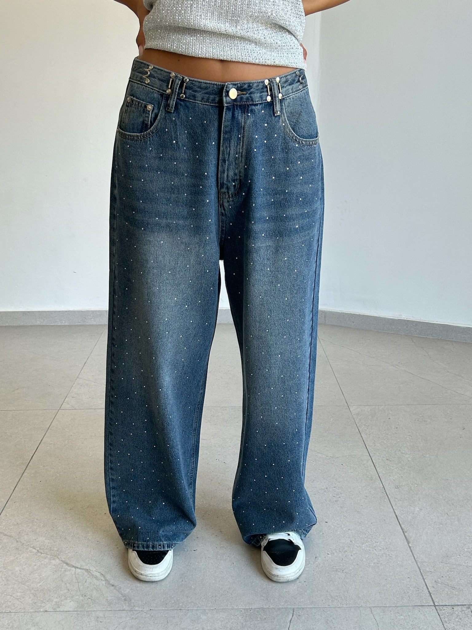 מכנס ג׳ינס רויאל אבנים