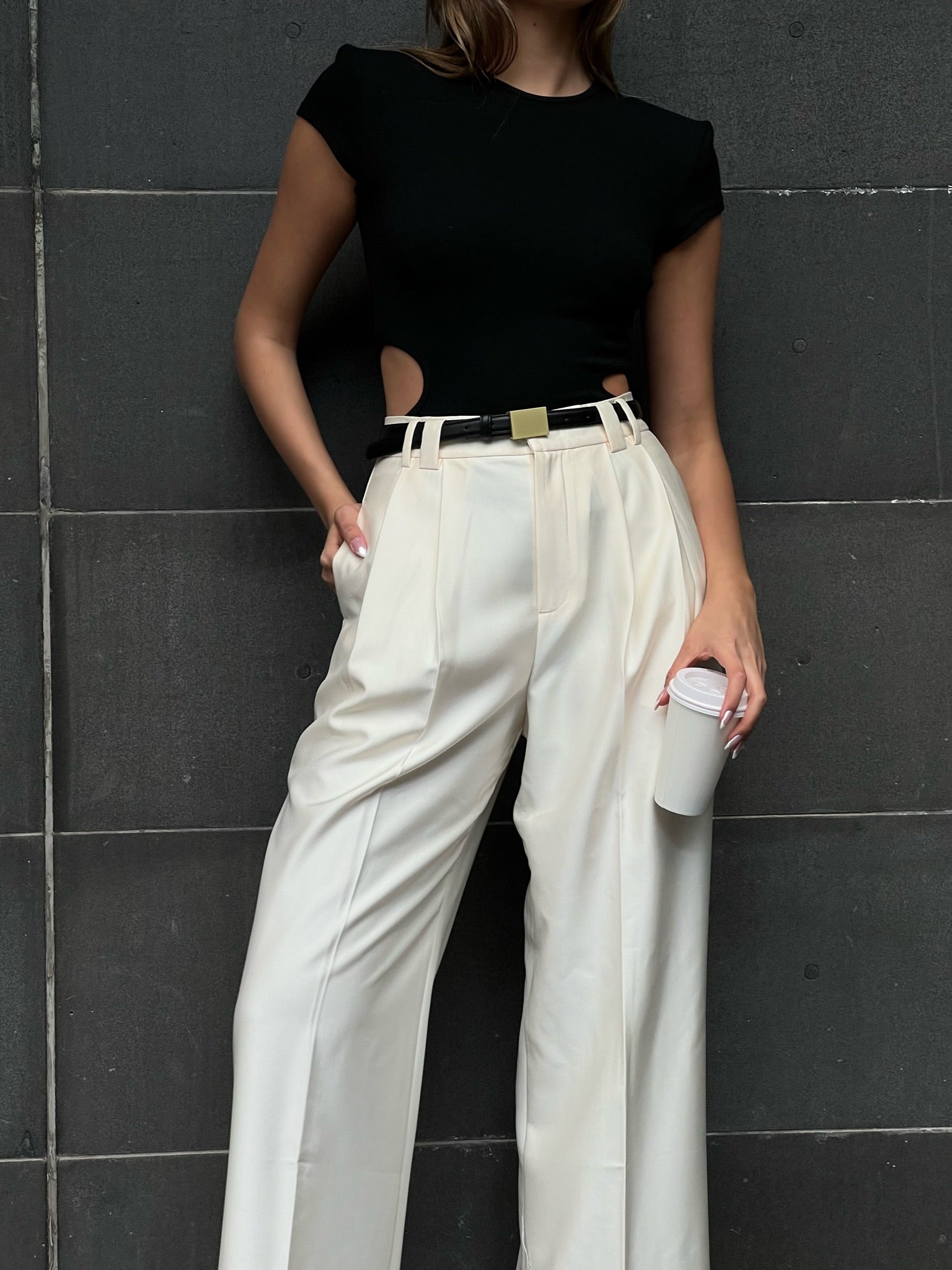 מכנס מיאה שמנת