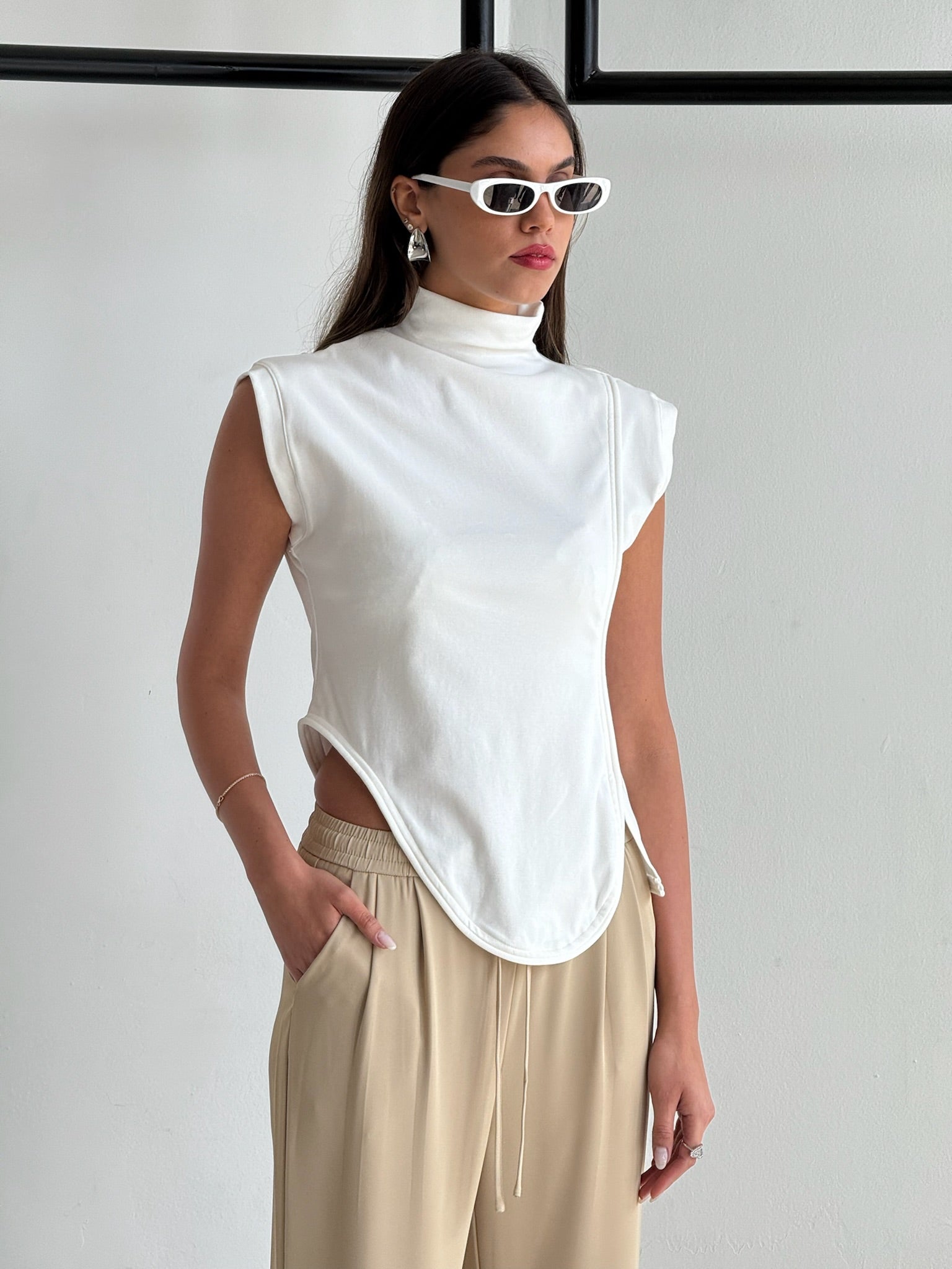 חולצת מרין לבן
