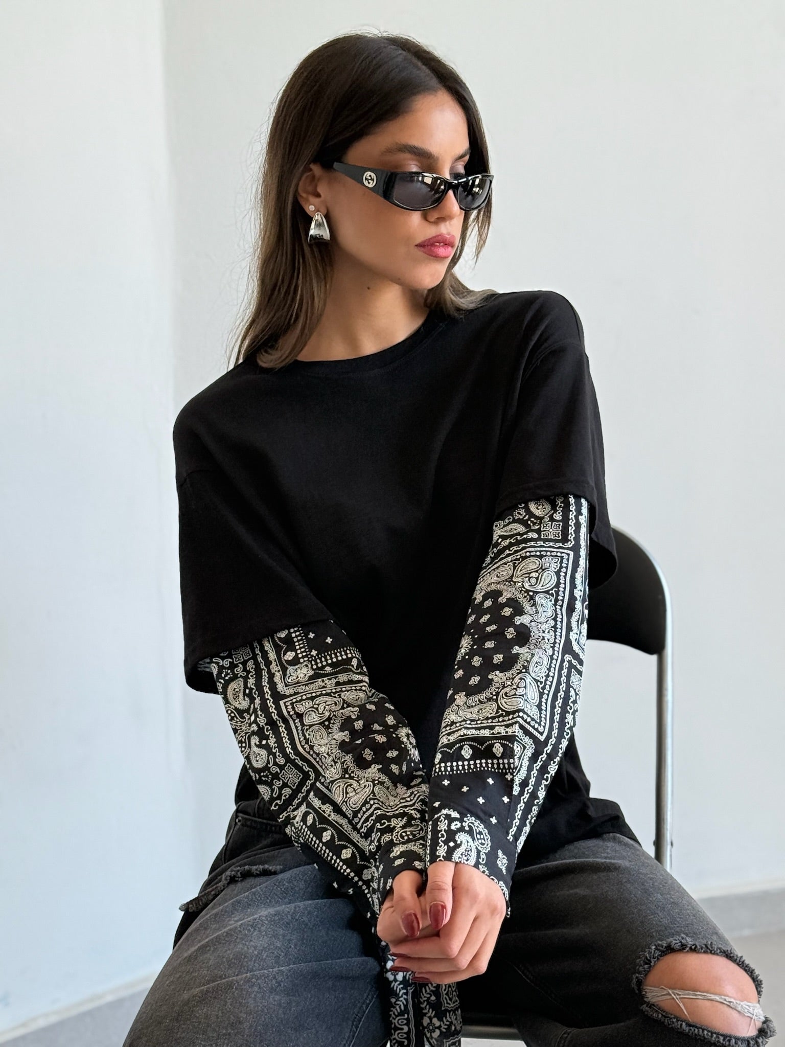 חולצת לואיז שחור