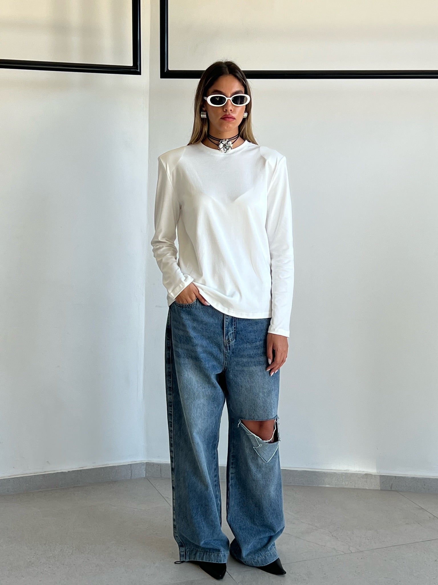 חולצת ליביה לבן