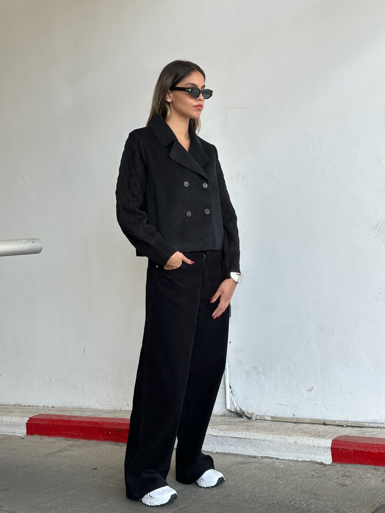 מכנס שביט קורדרוי שחור