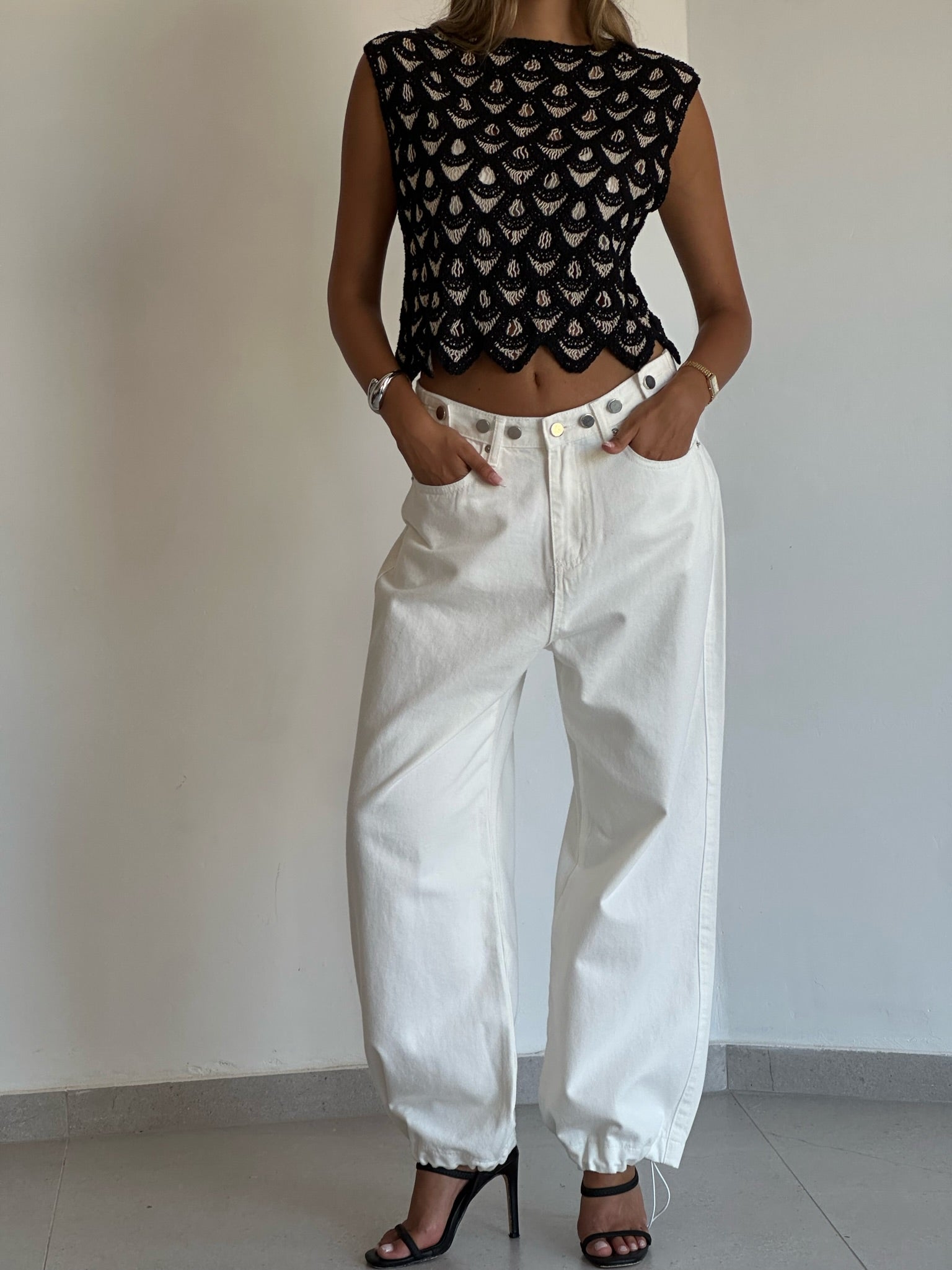 מכנס ג׳ינס ג'וי לבן