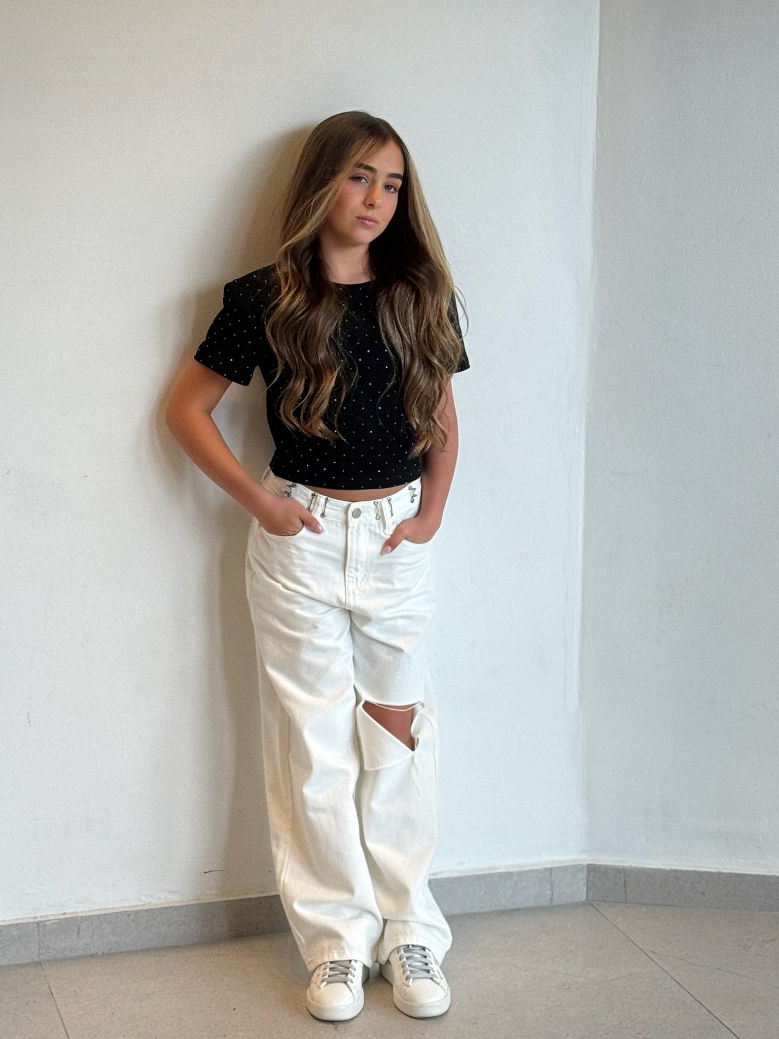 מכנס ג׳ינס מילאן לבן