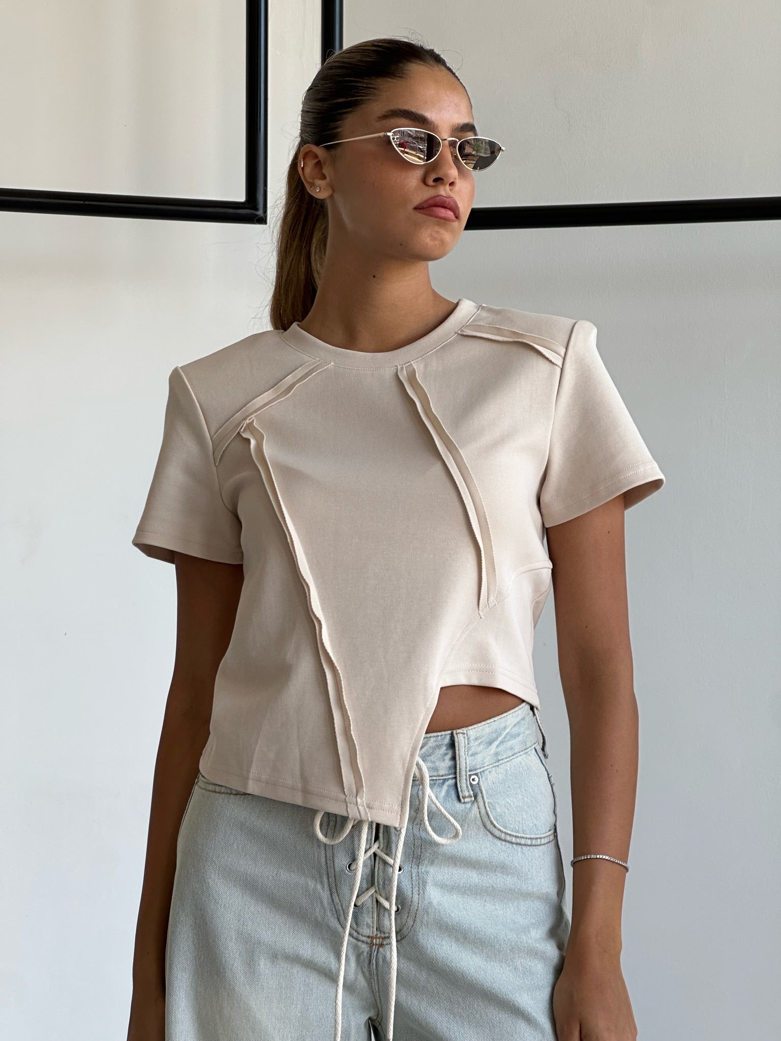 חולצת טורי שמנת